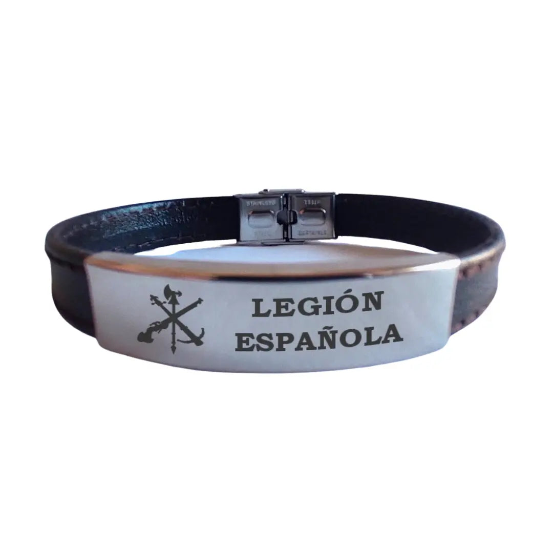 Armband aus kamelfarbenem Wildleder mit spanischem Wappen