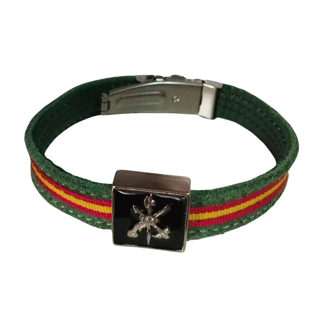 Comprar Pulsera piel Legión Española Bandera España La Flamenca de Borgoña Patricia Muñoz VOX
