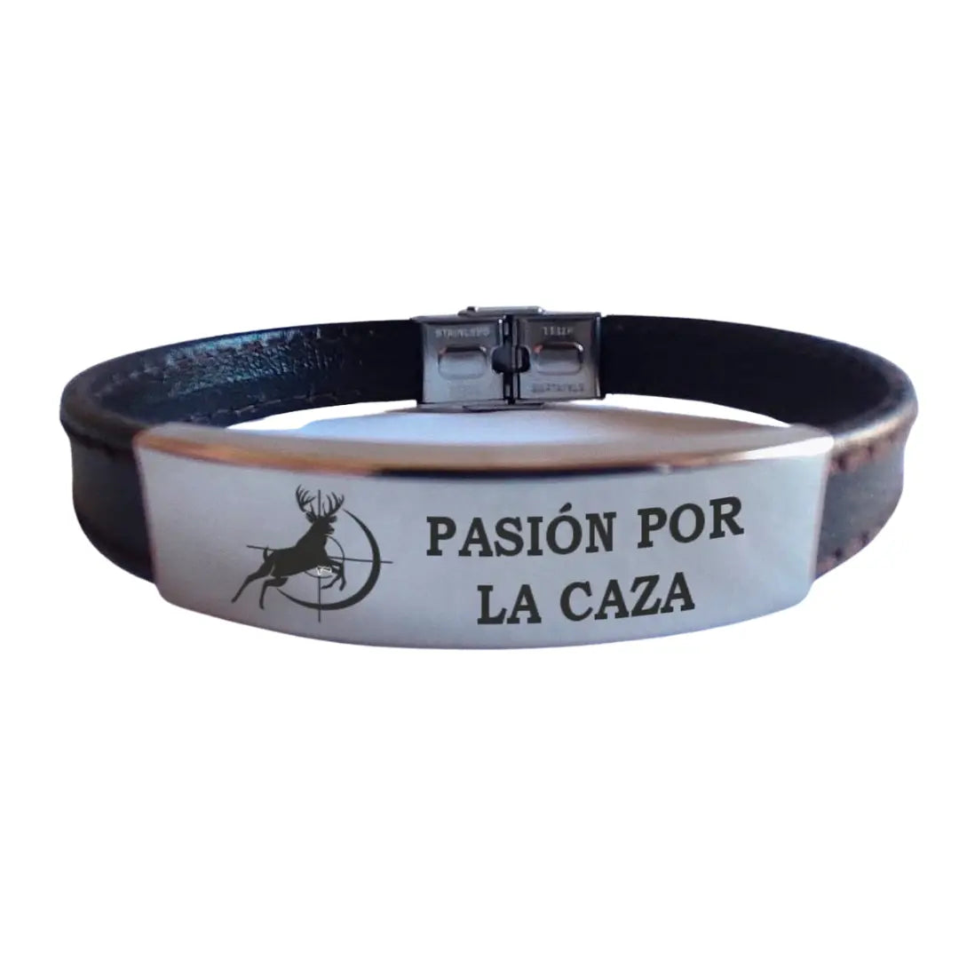 Pulsera piel Pasión por la Caza con Ciervo