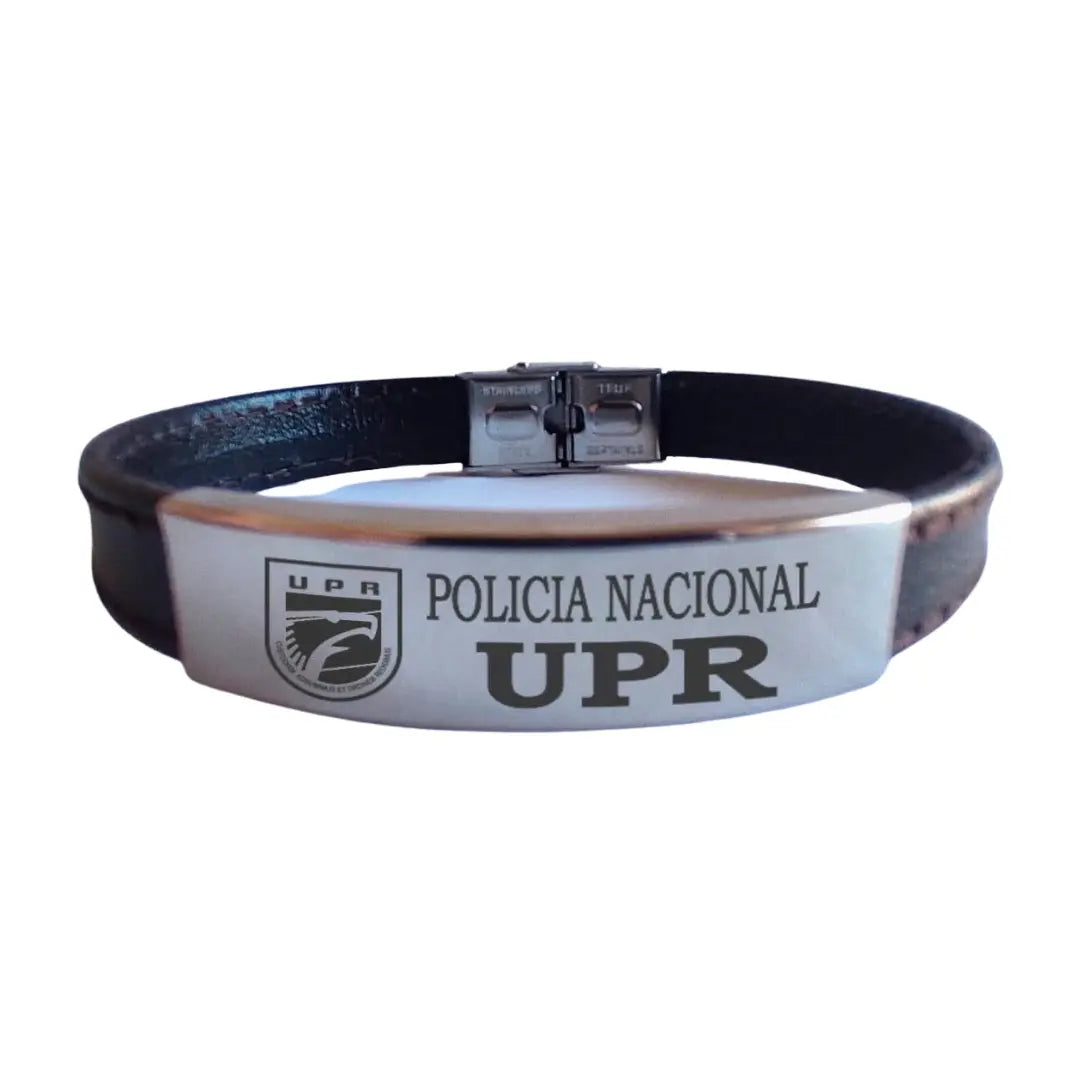 Armband aus kamelfarbenem Wildleder mit spanischem Wappen