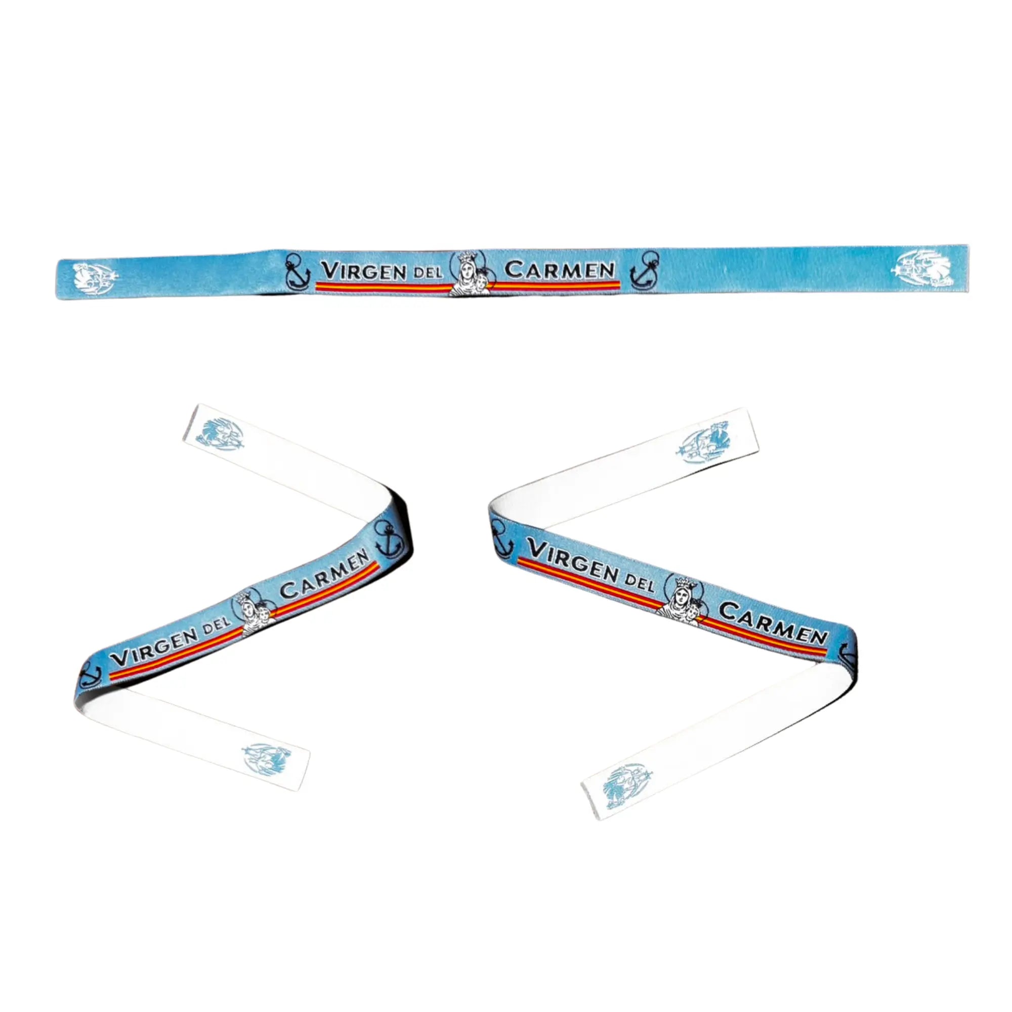 Comprar Pulsera tela Virgen del Carmen La Flamenca de Borgoña Bandera España