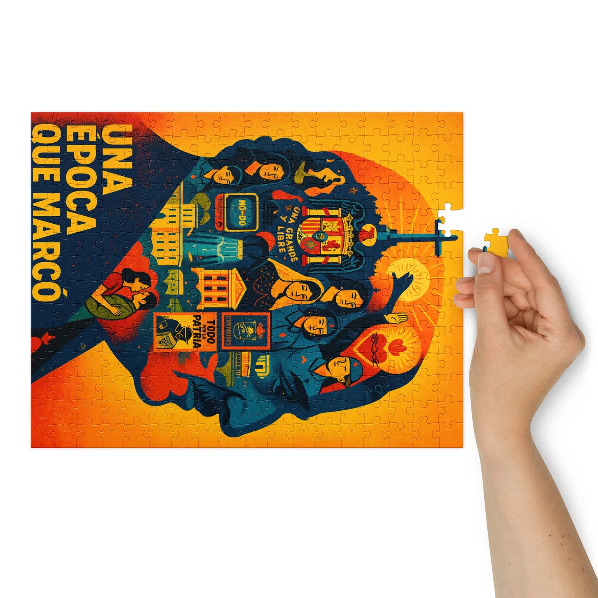 Comprar Puzzle con caja metálica "Franco - Una época que marcó" La Flamenca de Borgoña Bandera España