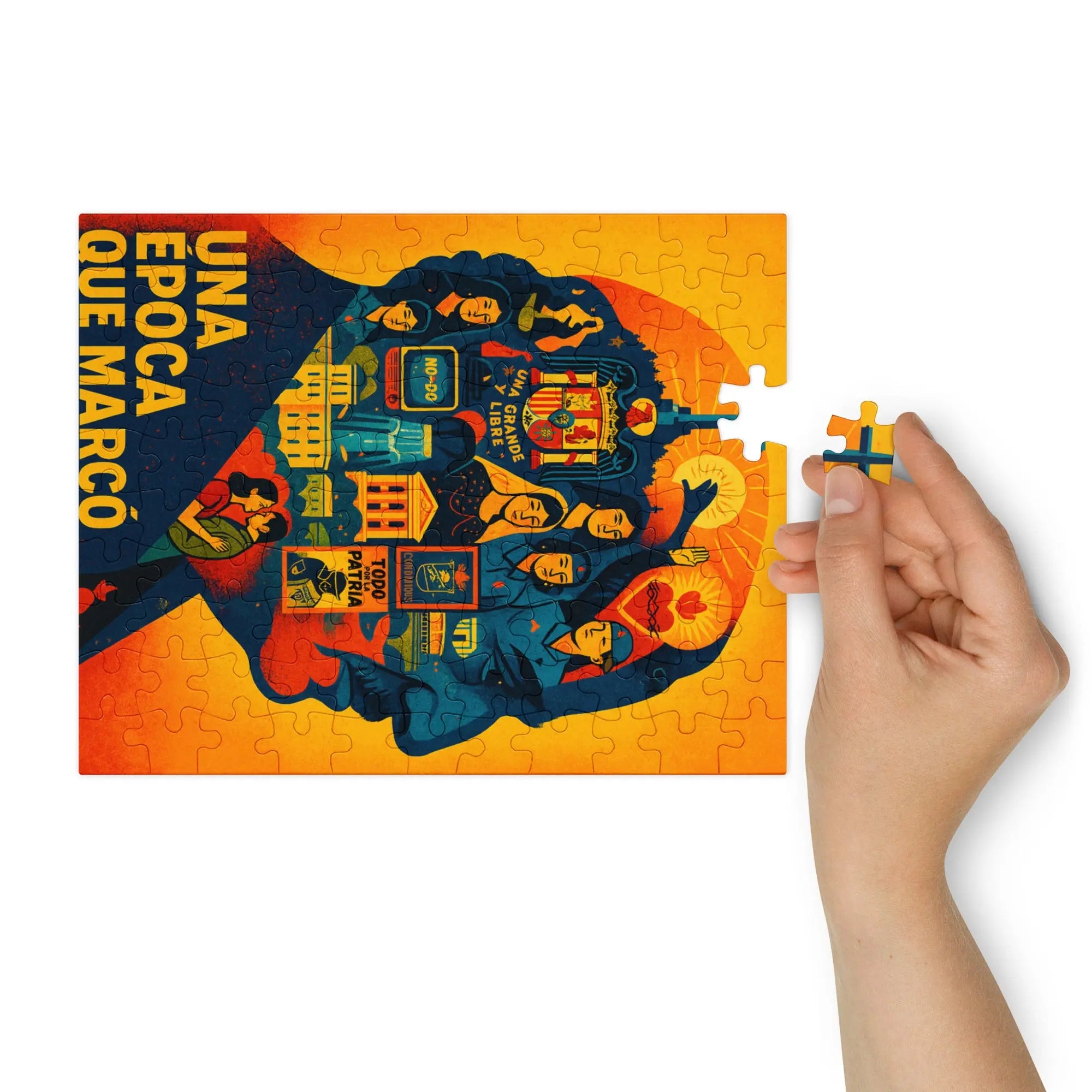 Comprar Puzzle con caja metálica "Franco - Una época que marcó" La Flamenca de Borgoña Bandera España