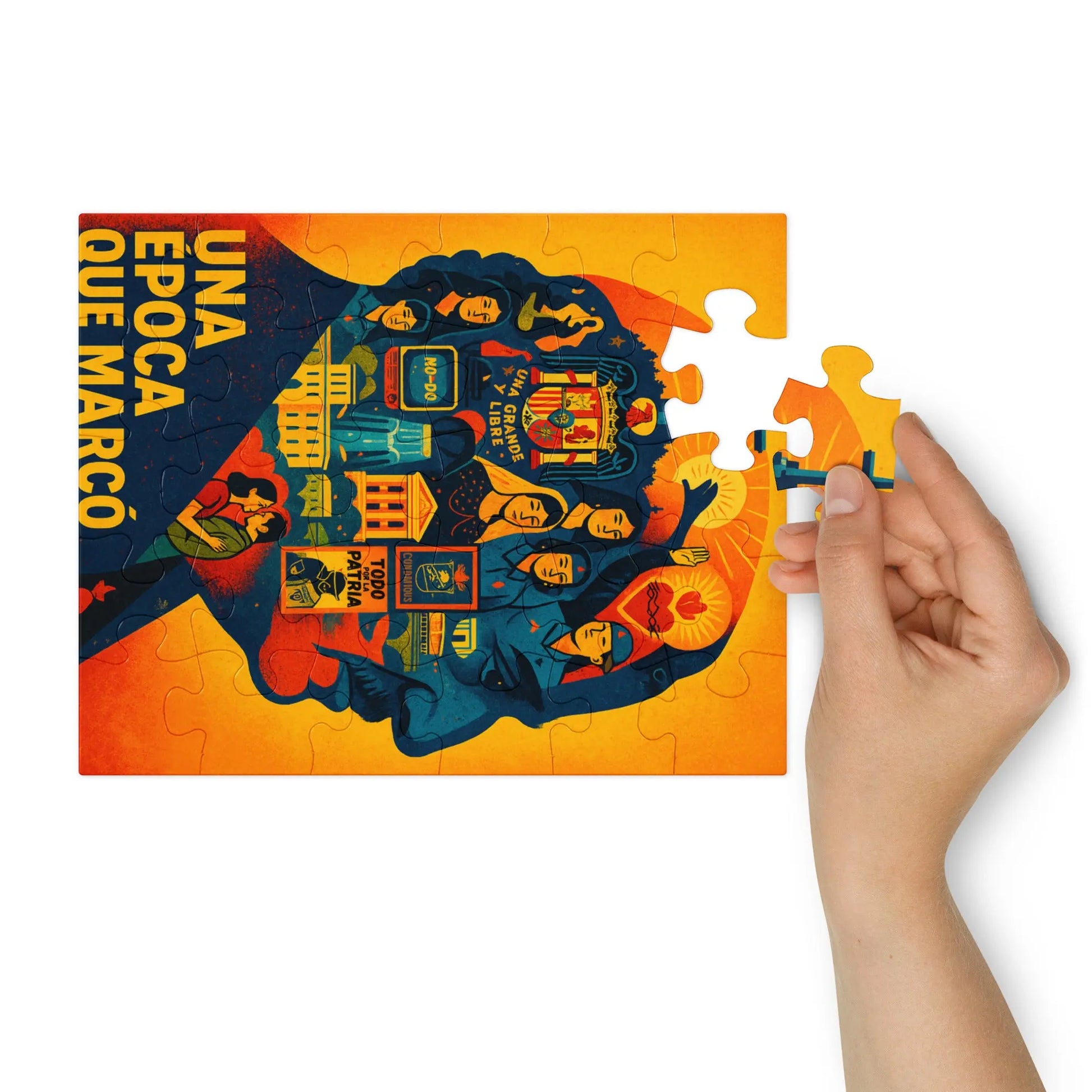 Comprar Puzzle con caja metálica "Franco - Una época que marcó" La Flamenca de Borgoña Bandera España