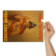 Comprar Puzzle con caja metálica "Toma tu voto, Pedro Sánchez" La Flamenca de Borgoña Bandera España
