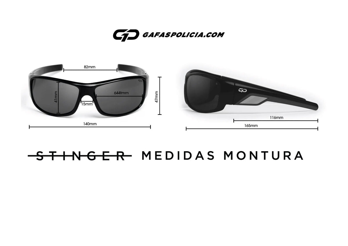 Comprar STINGER Guardia Civil® M1 Lentes Negras POLARIZADAS La Flamenca de Borgoña, Bandera de España, Cruz de Borgoña, Patricia Muñoz, VOX, Santiago Abascal