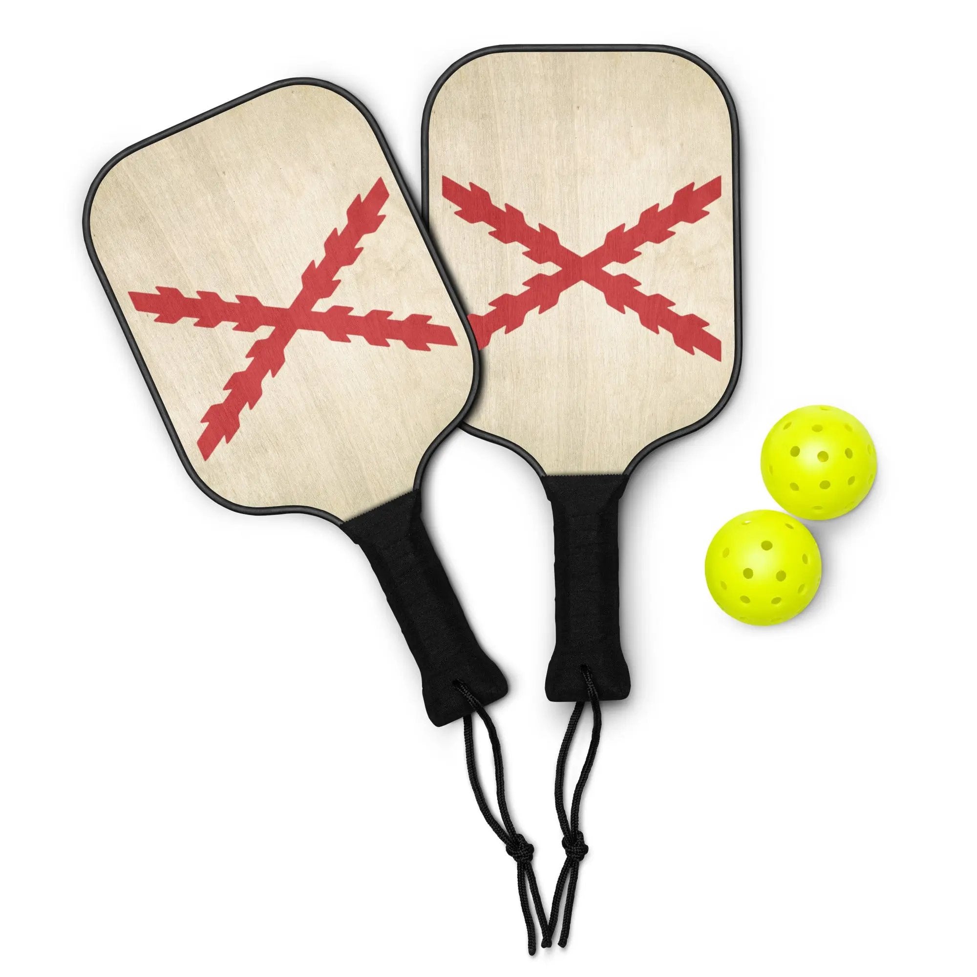 Comprar Set de palas de pickleball Cruz de Borgoña La Flamenca de Borgoña Bandera España