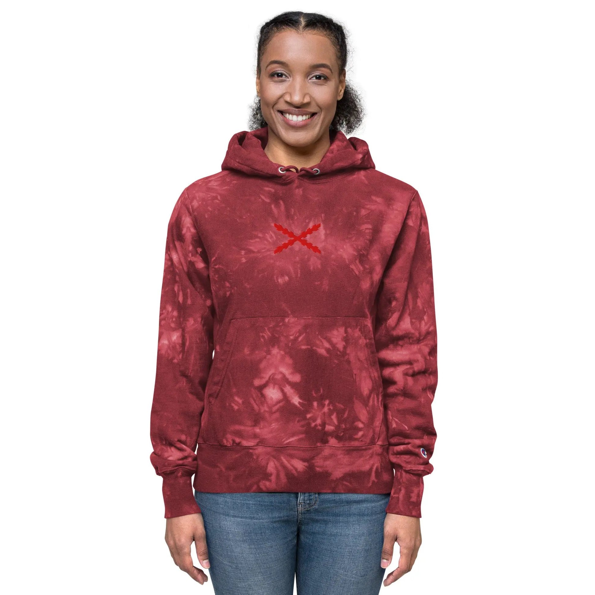Comprar Sudadera Champion tie-dye unisex Cruz de Borgoña La Flamenca de Borgoña Bandera España
