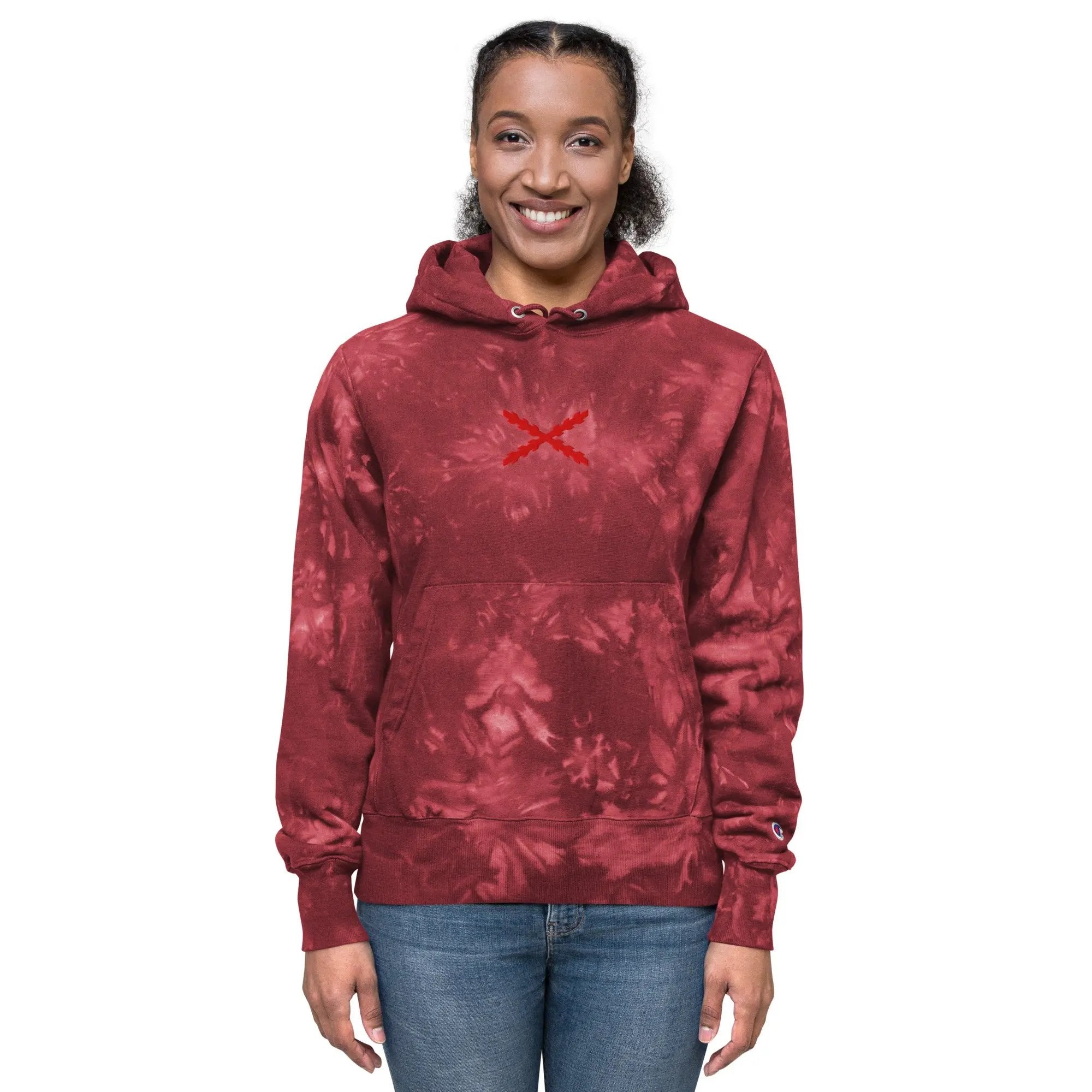 Comprar Sudadera Champion tie-dye unisex Cruz de Borgoña La Flamenca de Borgoña Bandera España