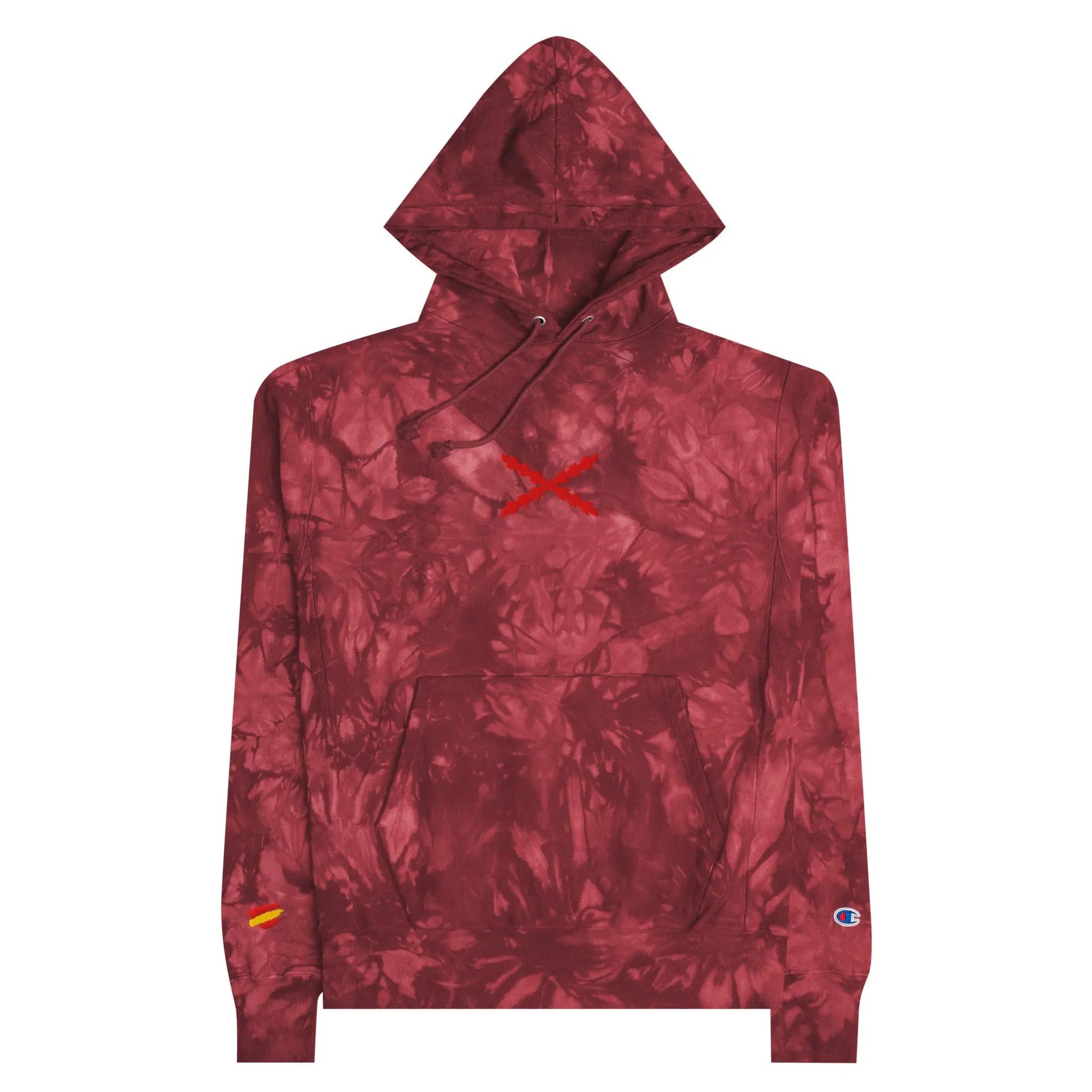 Comprar Sudadera Champion tie-dye unisex Cruz de Borgoña La Flamenca de Borgoña Bandera España