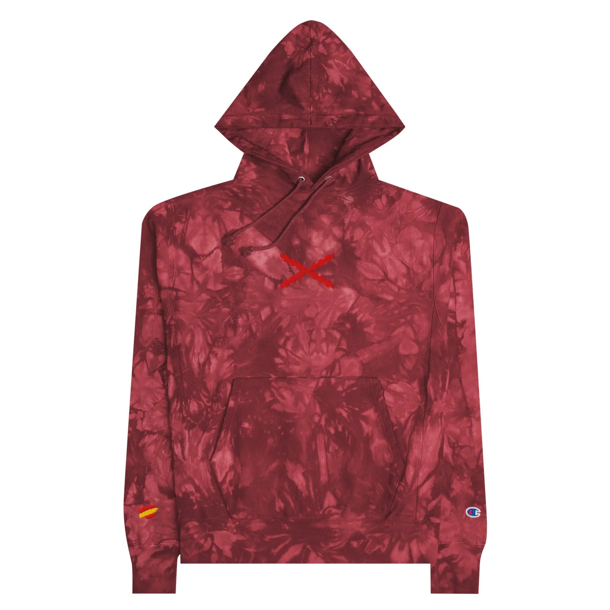 Comprar Sudadera Champion tie-dye unisex Cruz de Borgoña La Flamenca de Borgoña Bandera España