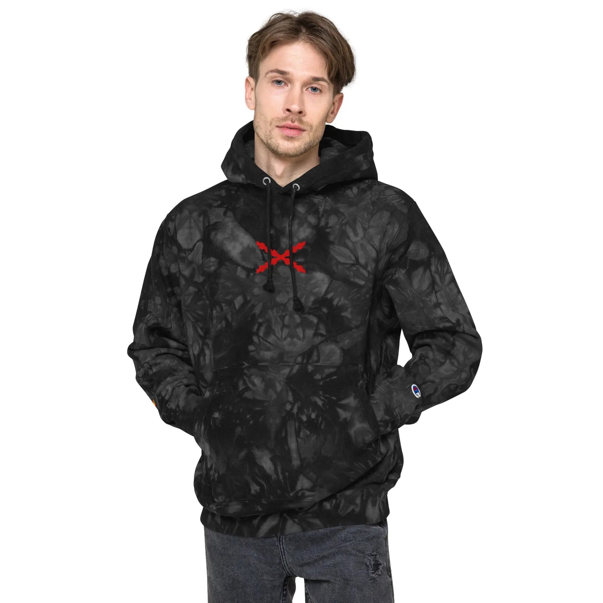 Comprar Sudadera Champion tie-dye unisex Cruz de Borgoña La Flamenca de Borgoña Bandera España