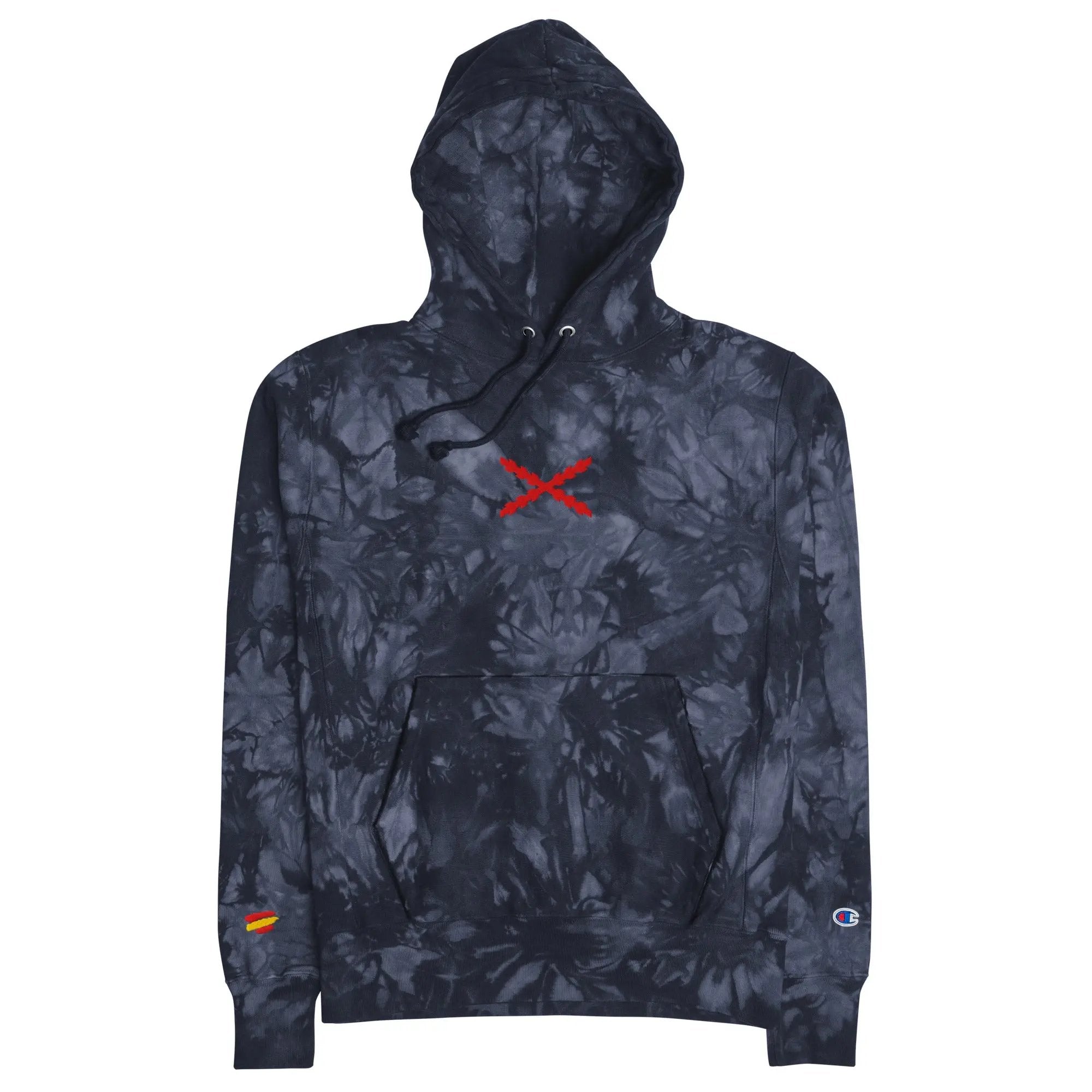 Comprar Sudadera Champion tie-dye unisex Cruz de Borgoña La Flamenca de Borgoña Bandera España