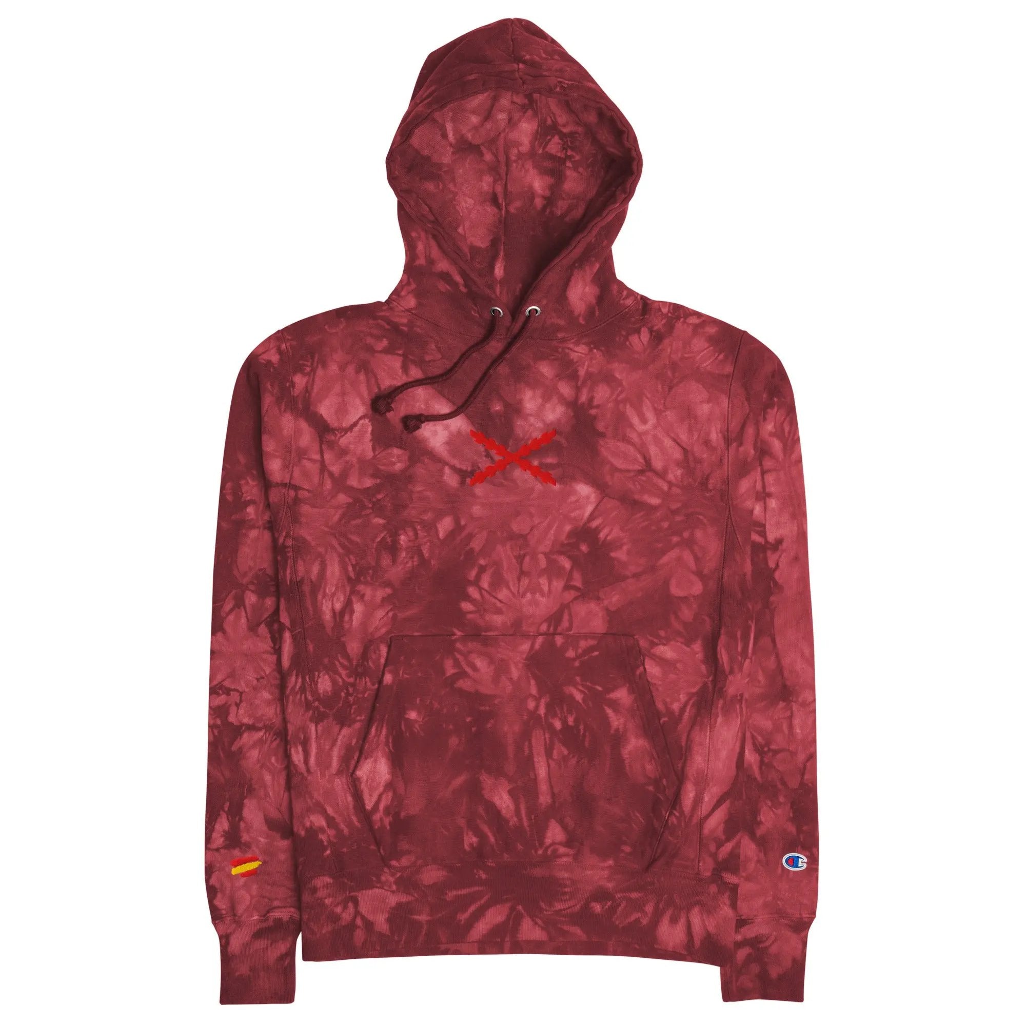 Comprar Sudadera Champion tie-dye unisex Cruz de Borgoña La Flamenca de Borgoña Bandera España