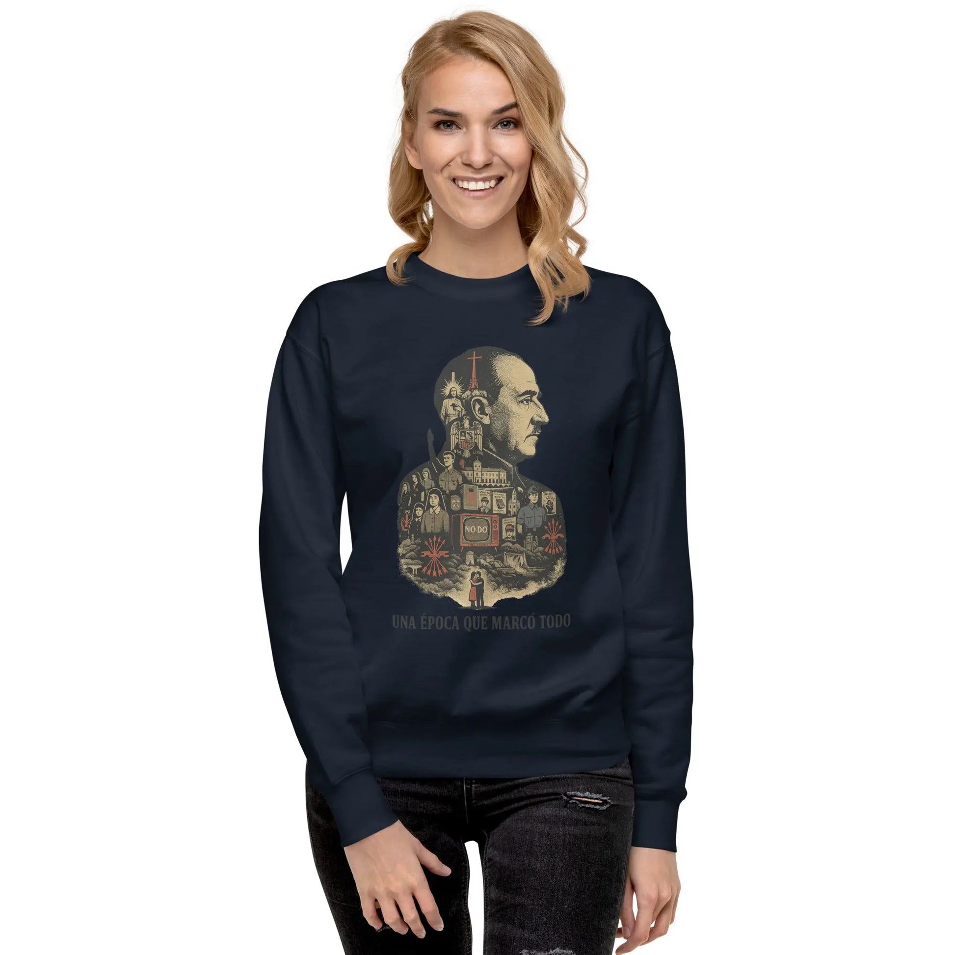 Comprar Sudadera Franco - La época que cambió todo La Flamenca de Borgoña, Bandera de España, Cruz de Borgoña, Patricia Muñoz, VOX