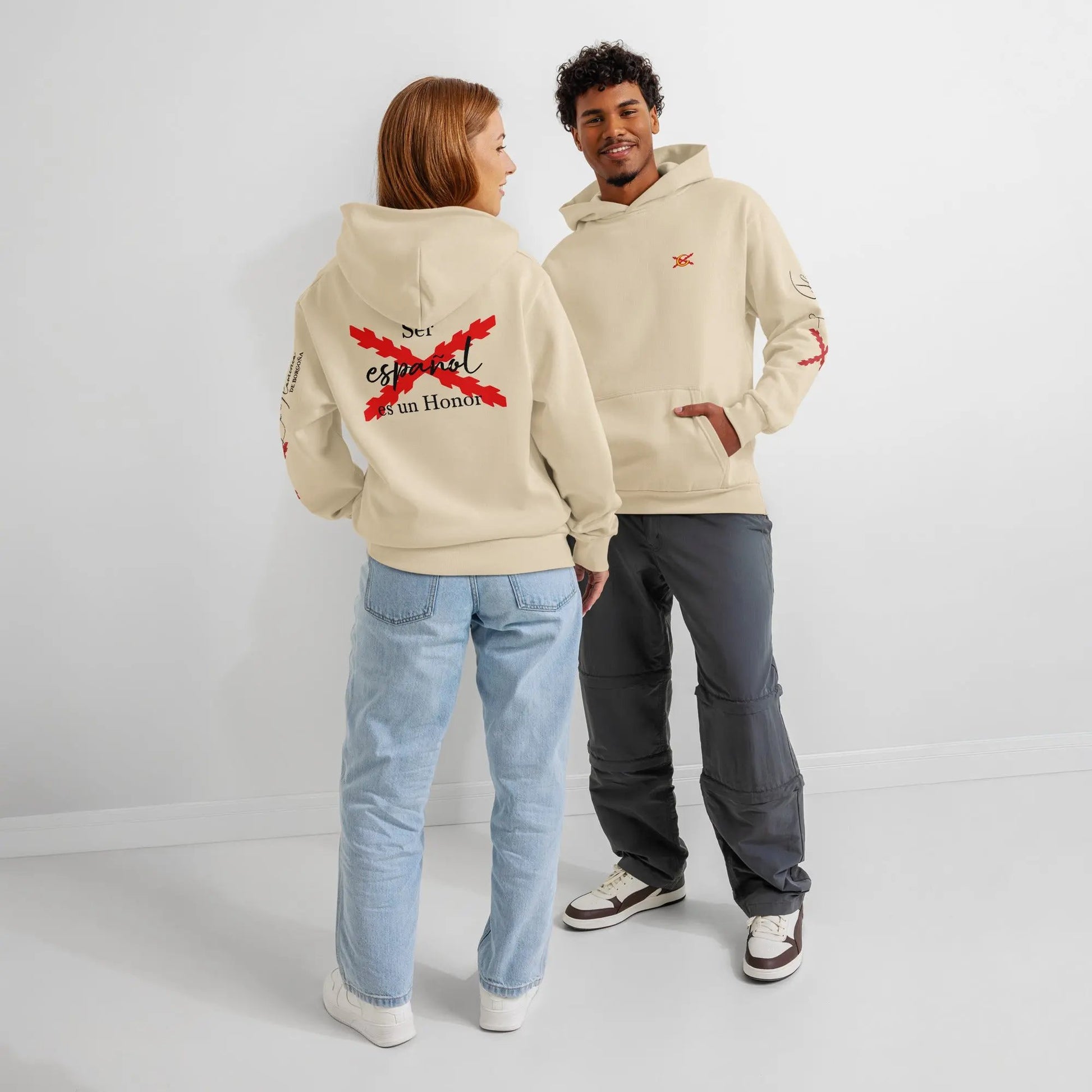 Comprar Sudadera Urban "Ser español es un Honor" La Flamenca de Borgoña Bandera España