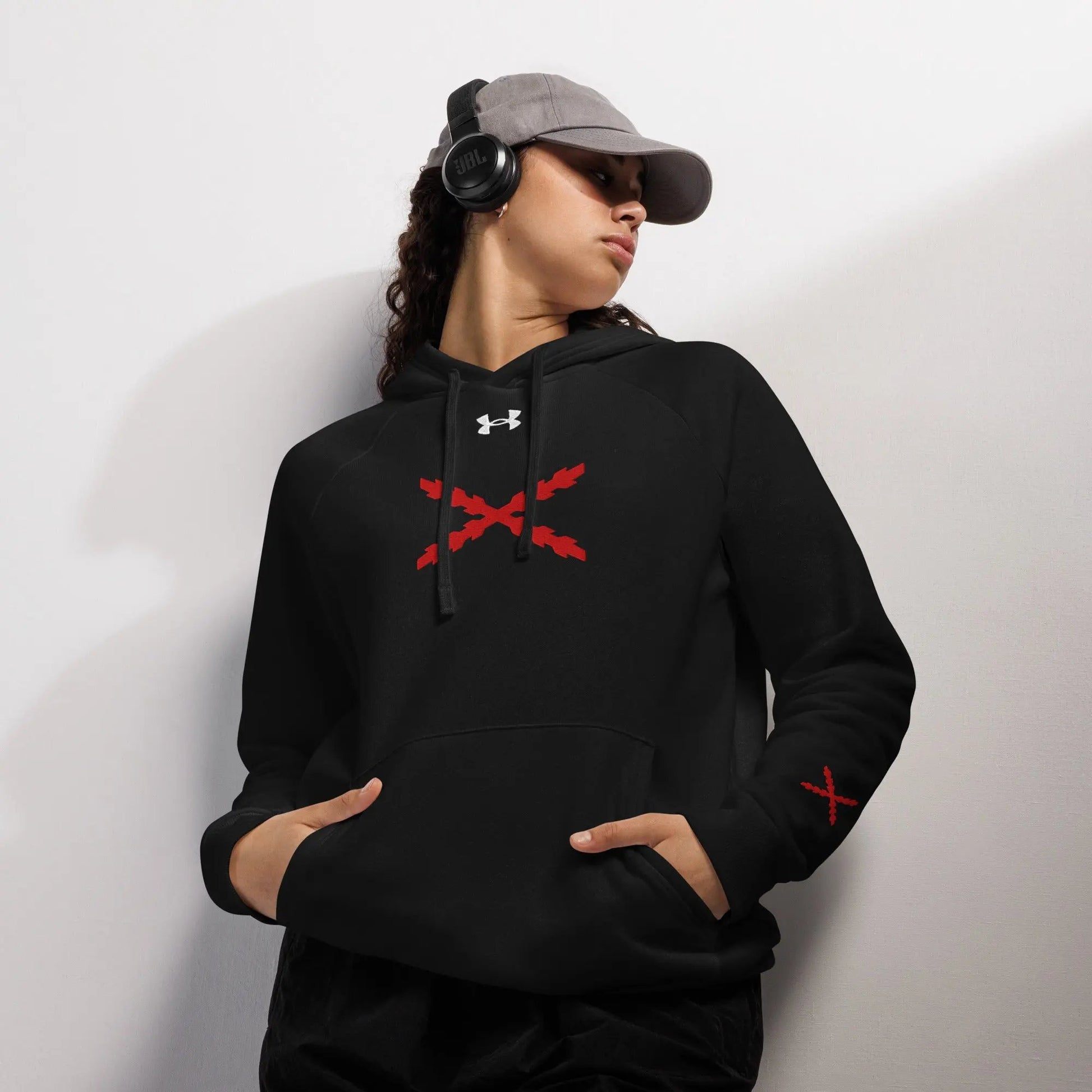 Comprar Sudadera con capucha Under Armour® Cruz de Borgoña La Flamenca de Borgoña Bandera España