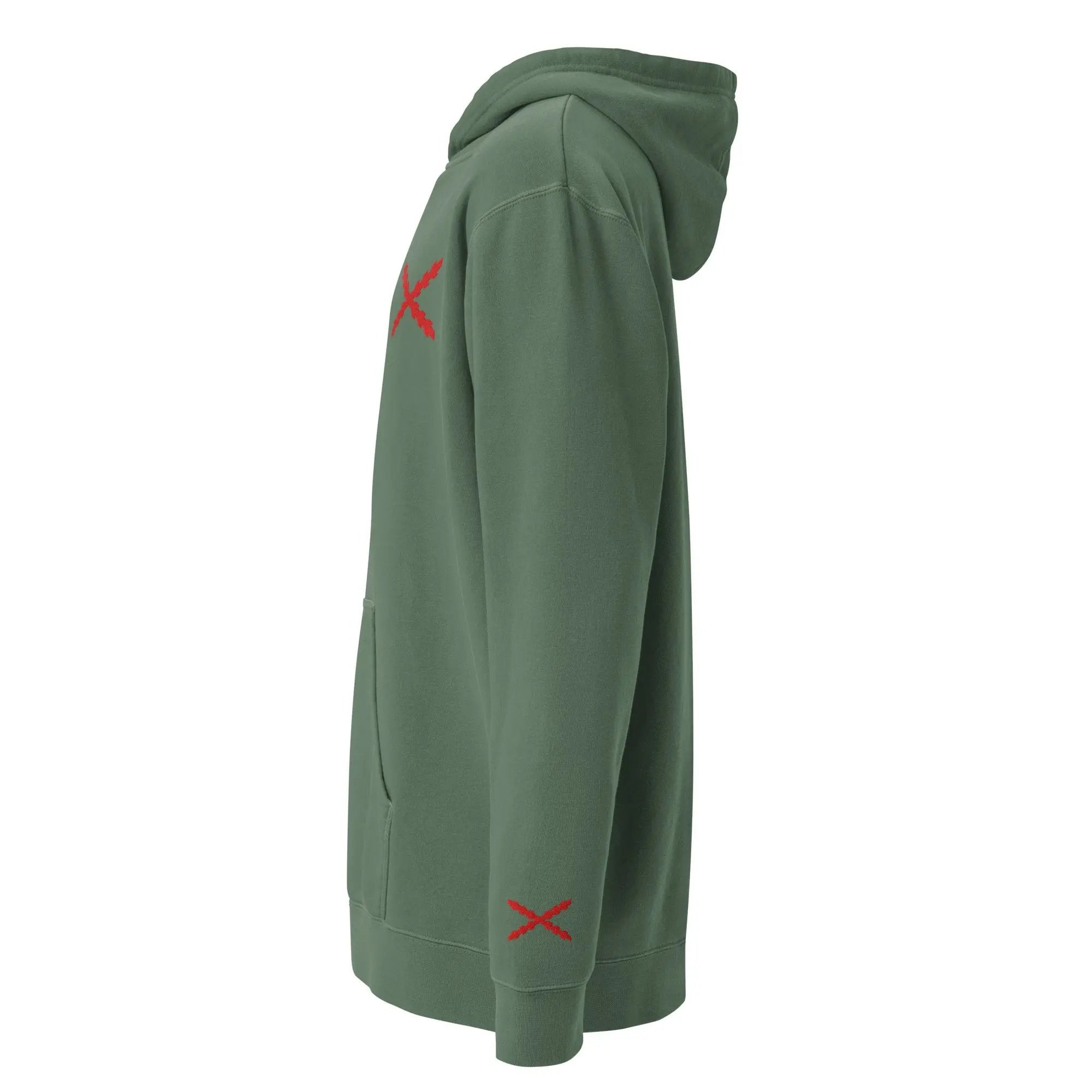 Comprar Sudadera con capucha teñida unisex Cruz de Borgoña La Flamenca de Borgoña Bandera España