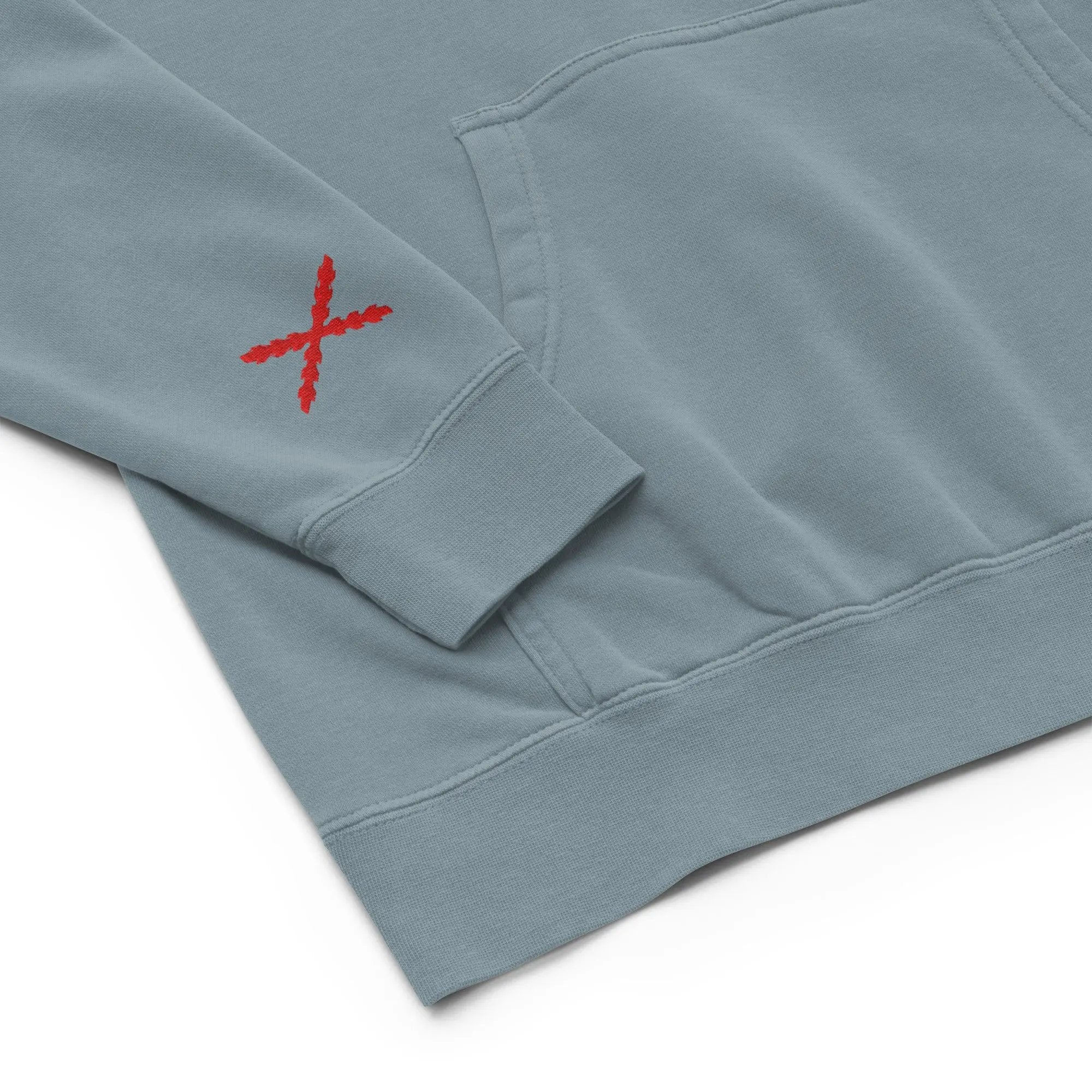 Comprar Sudadera con capucha teñida unisex Cruz de Borgoña La Flamenca de Borgoña Bandera España