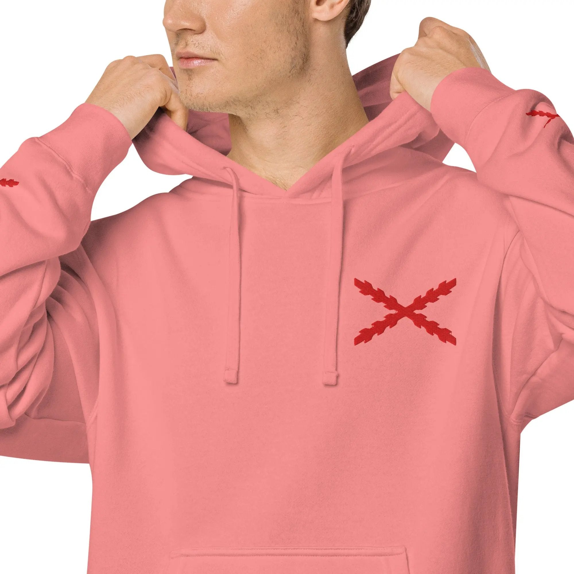 Comprar Sudadera con capucha teñida unisex Cruz de Borgoña La Flamenca de Borgoña Bandera España