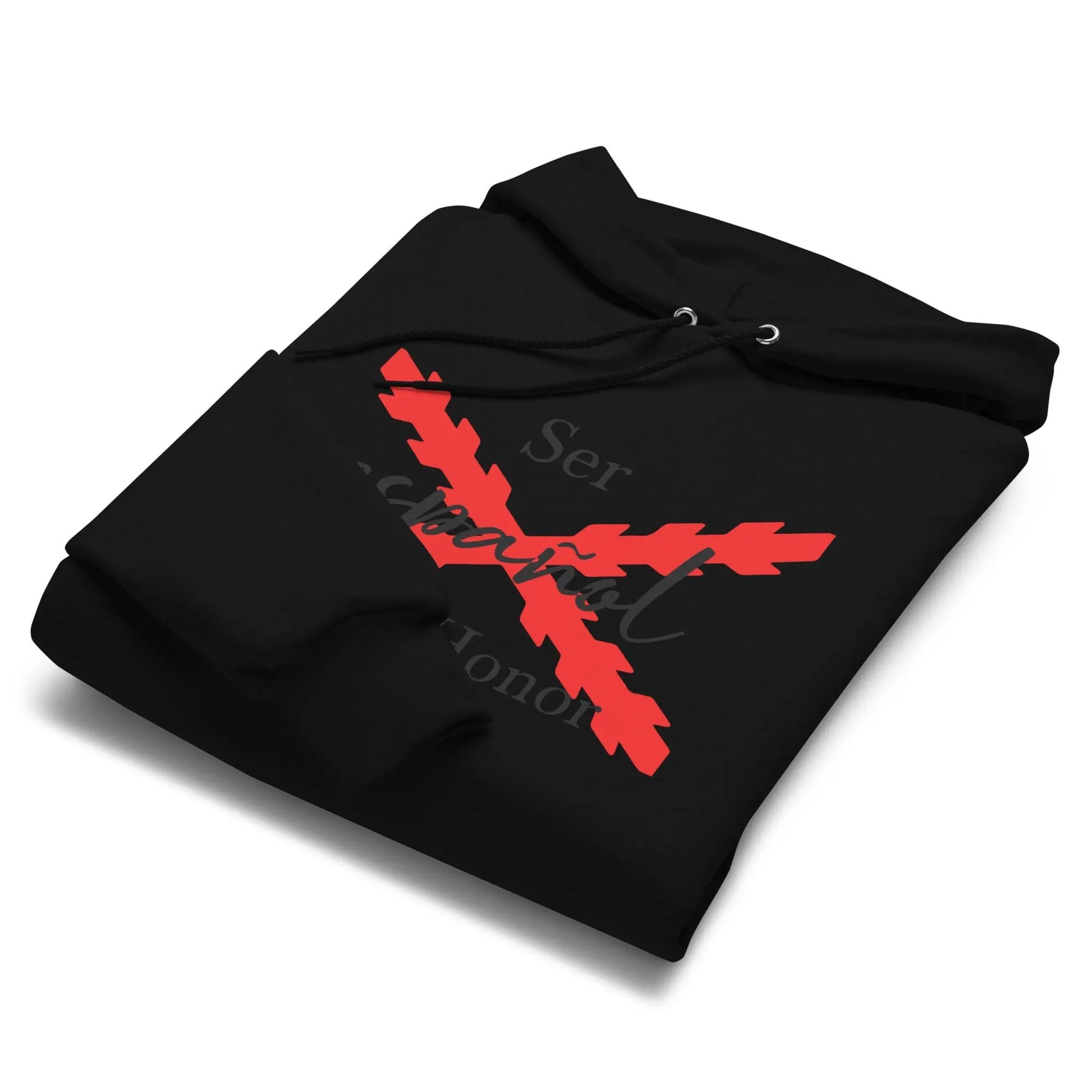 Comprar Sudadera con capucha unisex Champion "Ser español es un Honor" La Flamenca de Borgoña Bandera España