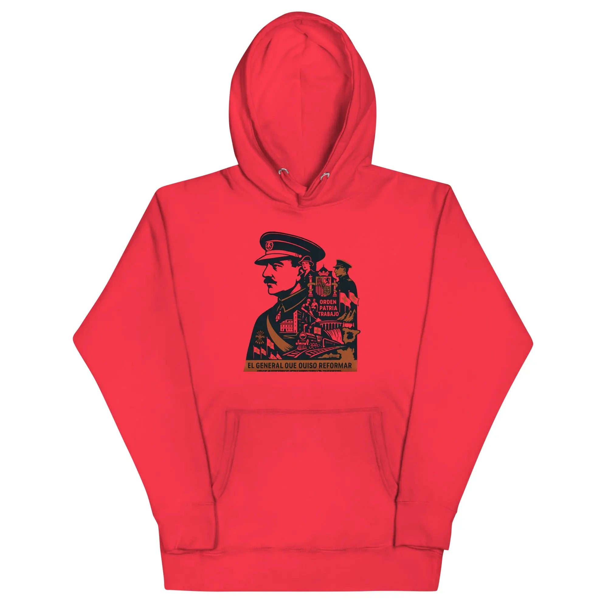 Comprar Sudadera con capucha unisex La Flamenca de Borgoña, Bandera de España, Cruz de Borgoña, Patricia Muñoz, VOX