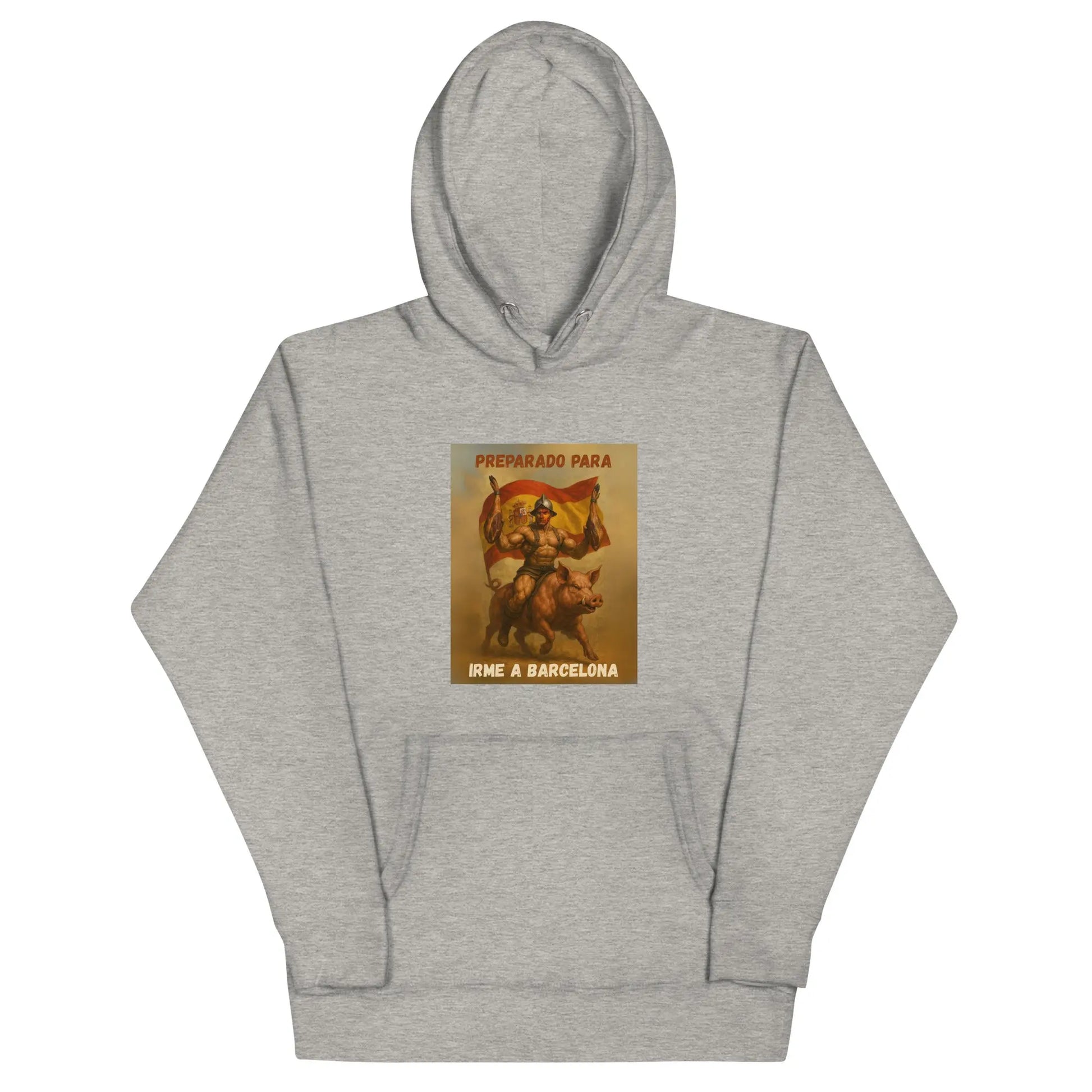 Comprar Sudadera "Preparado para irme a Barcelona" Bandera España La Flamenca de Borgoña Patricia Muñoz VOX