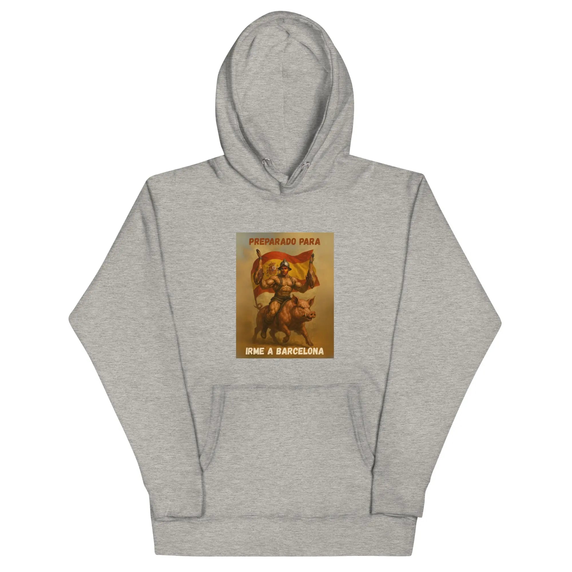 Comprar Sudadera "Preparado para irme a Barcelona" Bandera España La Flamenca de Borgoña Patricia Muñoz VOX