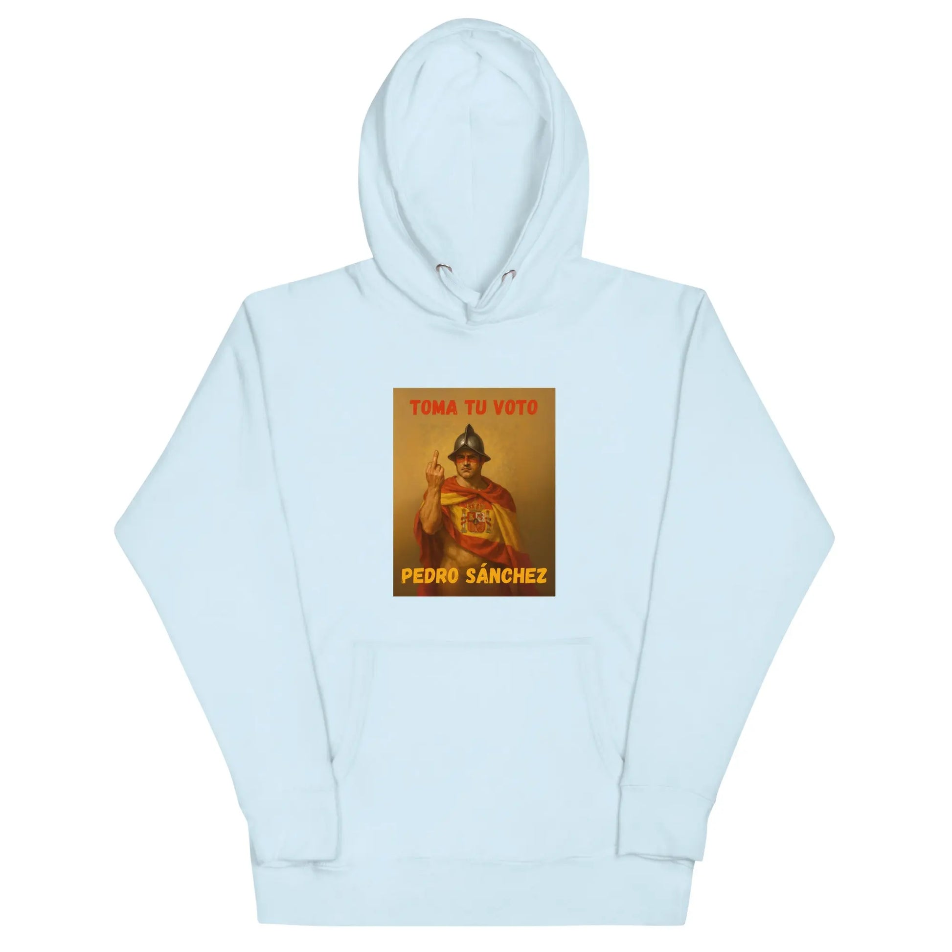 Comprar Sudadera "Toma tu voto, Pedro Sánchez" Bandera España La Flamenca de Borgoña Patricia Muñoz VOX