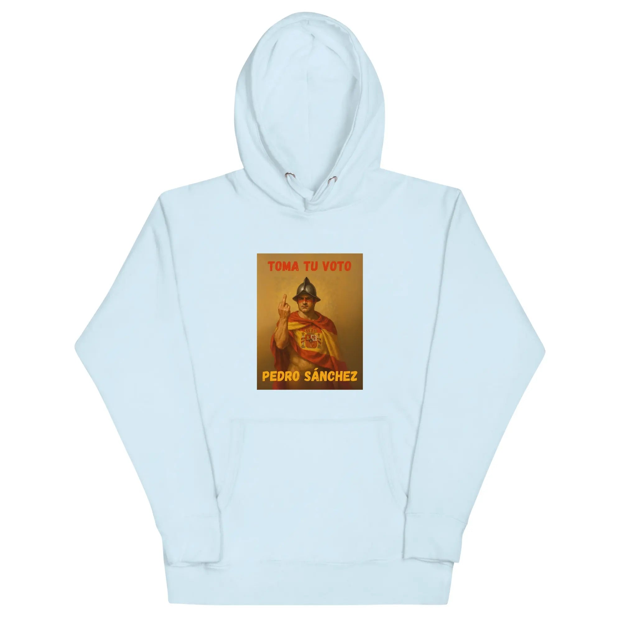 Comprar Sudadera "Toma tu voto, Pedro Sánchez" Bandera España La Flamenca de Borgoña Patricia Muñoz VOX