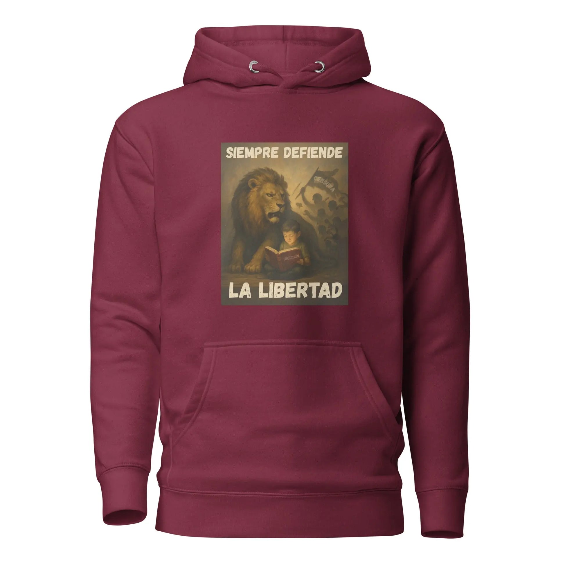Comprar Sudadera con capucha unisex La Flamenca de Borgoña, Bandera de España, Cruz de Borgoña, Patricia Muñoz, VOX