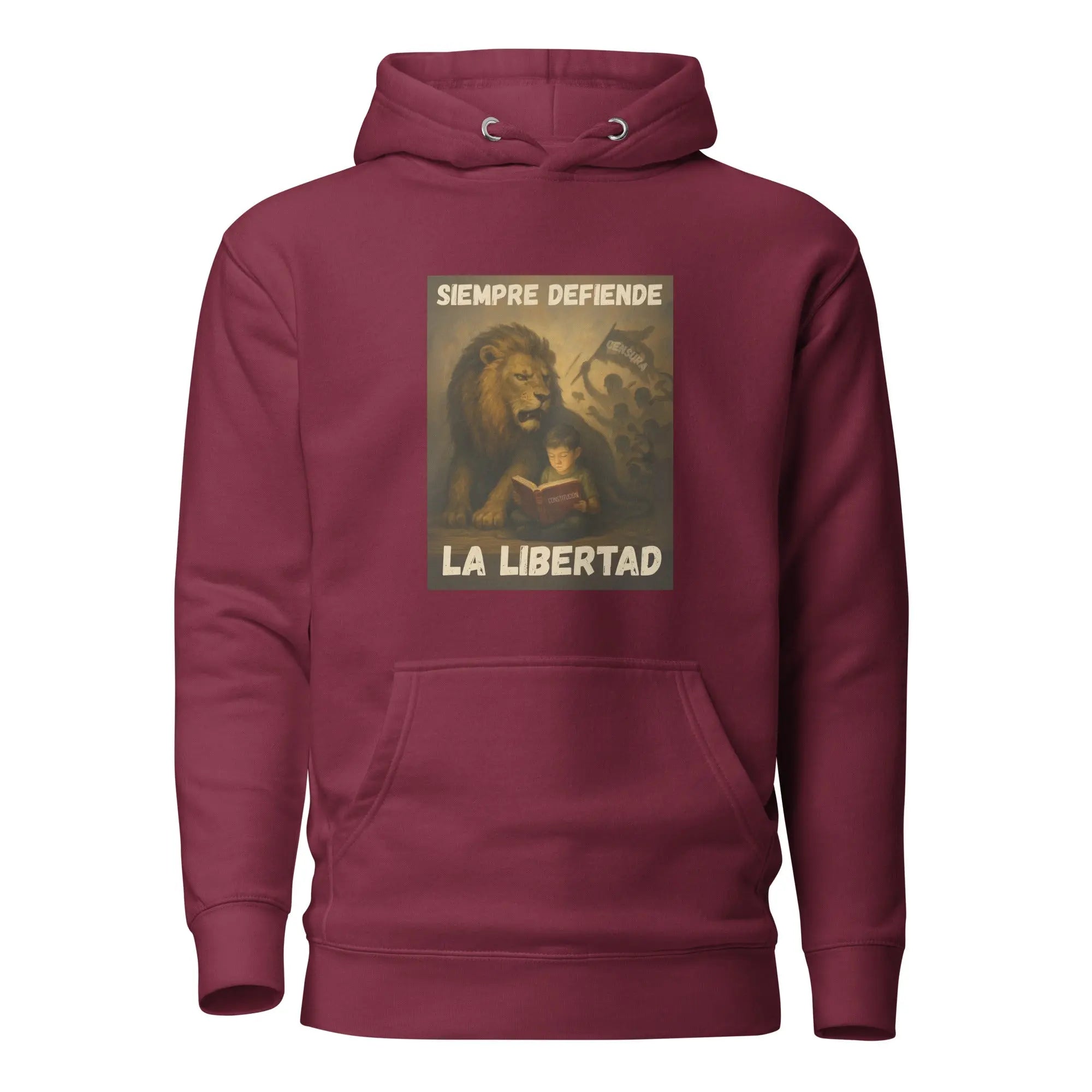 Comprar Sudadera con capucha unisex La Flamenca de Borgoña, Bandera de España, Cruz de Borgoña, Patricia Muñoz, VOX