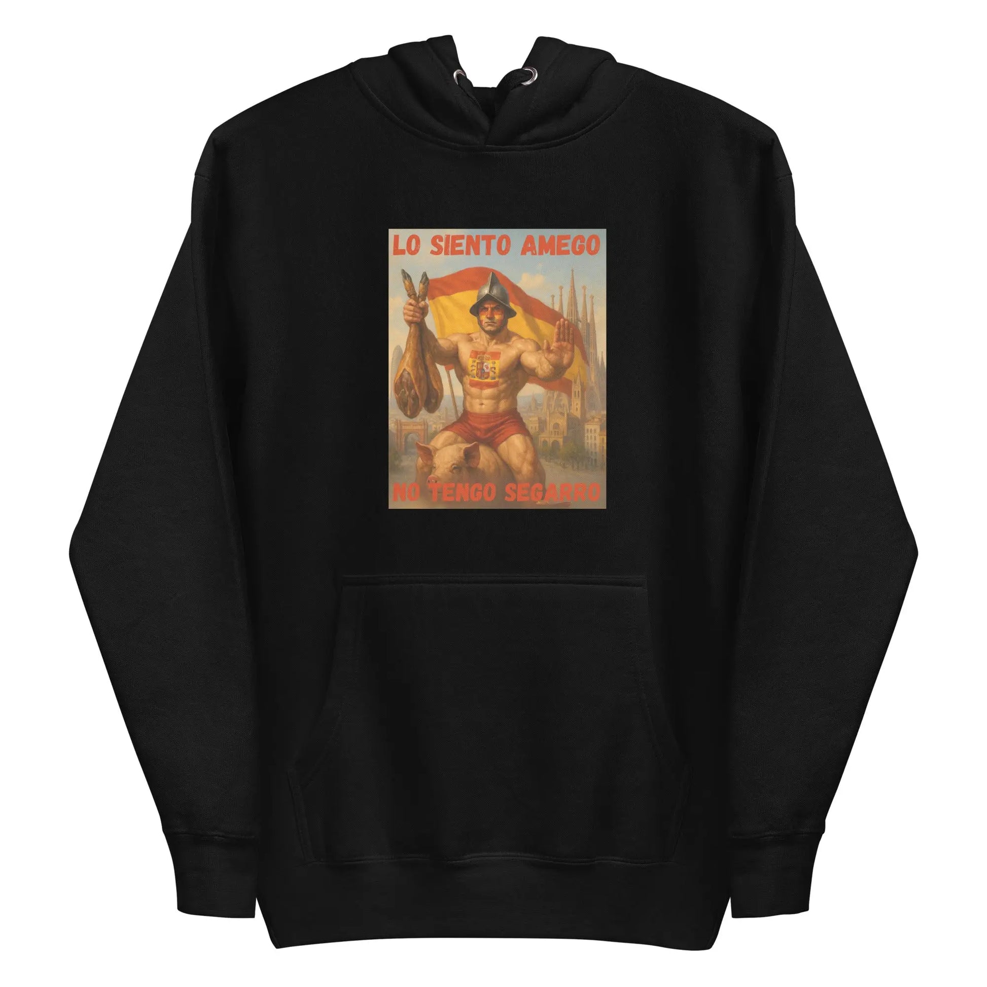 Comprar Sudadera con capucha unisex La Flamenca de Borgoña, Bandera de España, Cruz de Borgoña, Patricia Muñoz, VOX