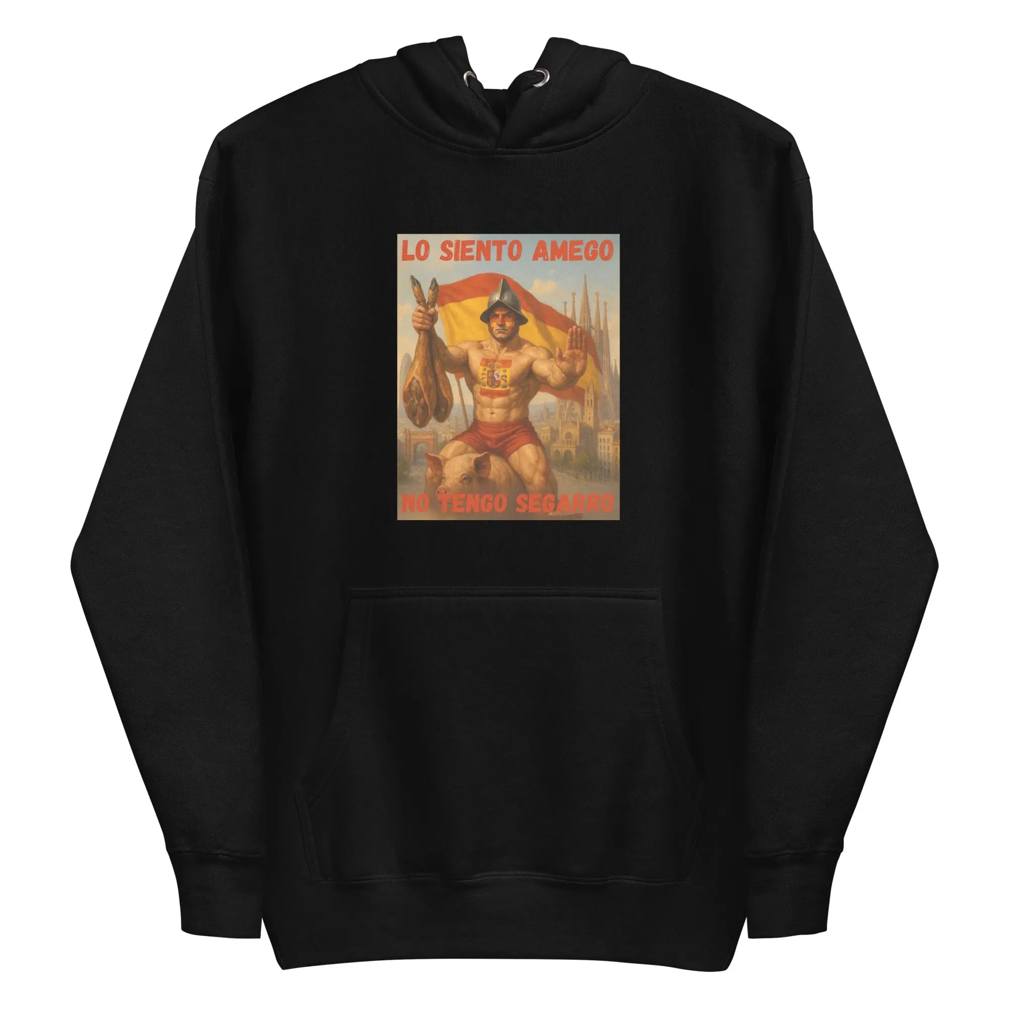 Comprar Sudadera con capucha unisex La Flamenca de Borgoña, Bandera de España, Cruz de Borgoña, Patricia Muñoz, VOX