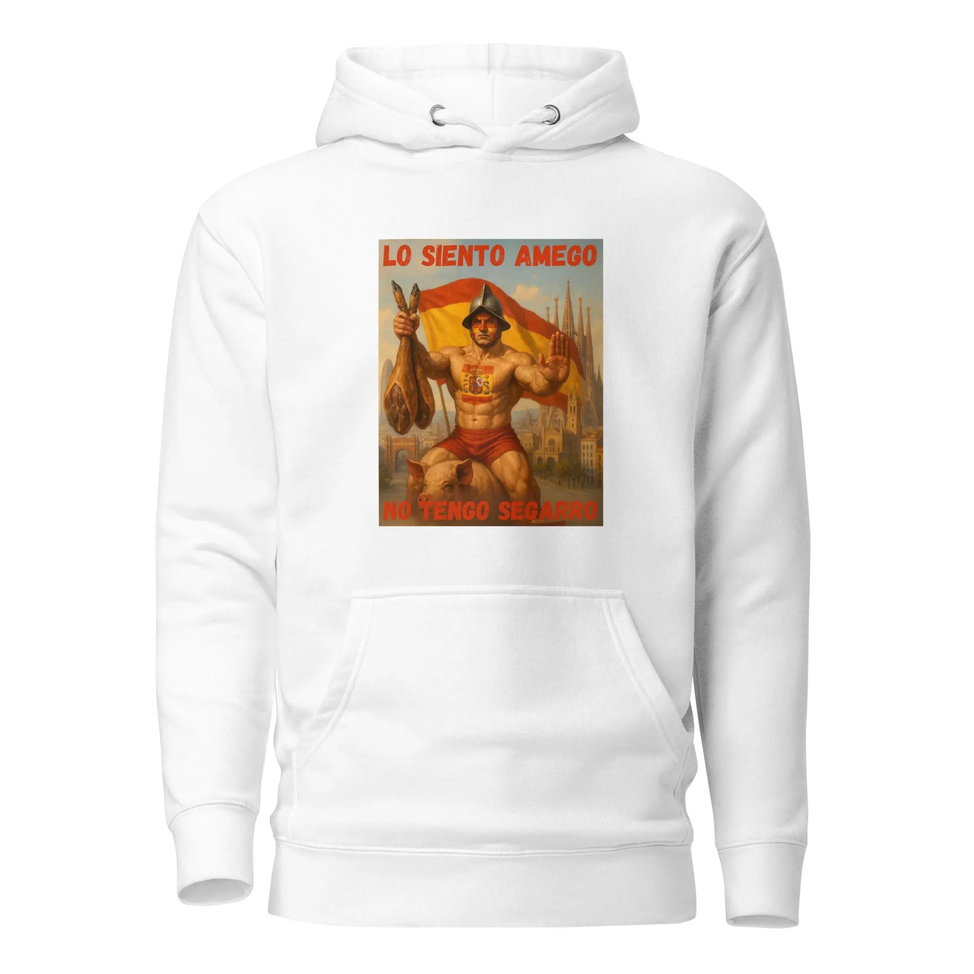 Comprar Sudadera con capucha unisex La Flamenca de Borgoña, Bandera de España, Cruz de Borgoña, Patricia Muñoz, VOX