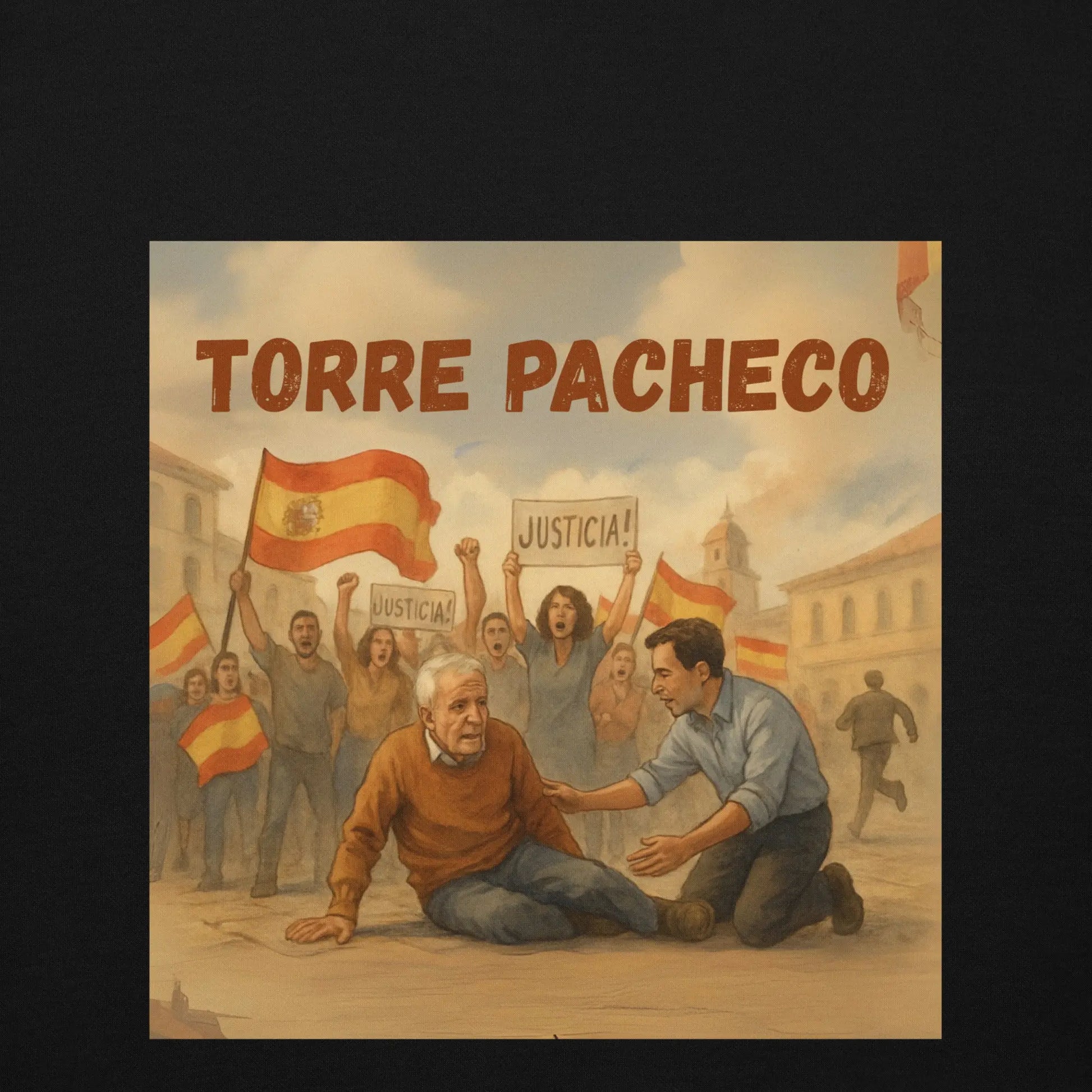 Comprar Sudadera con capucha unisex La Flamenca de Borgoña, Bandera de España, Cruz de Borgoña, Patricia Muñoz, VOX