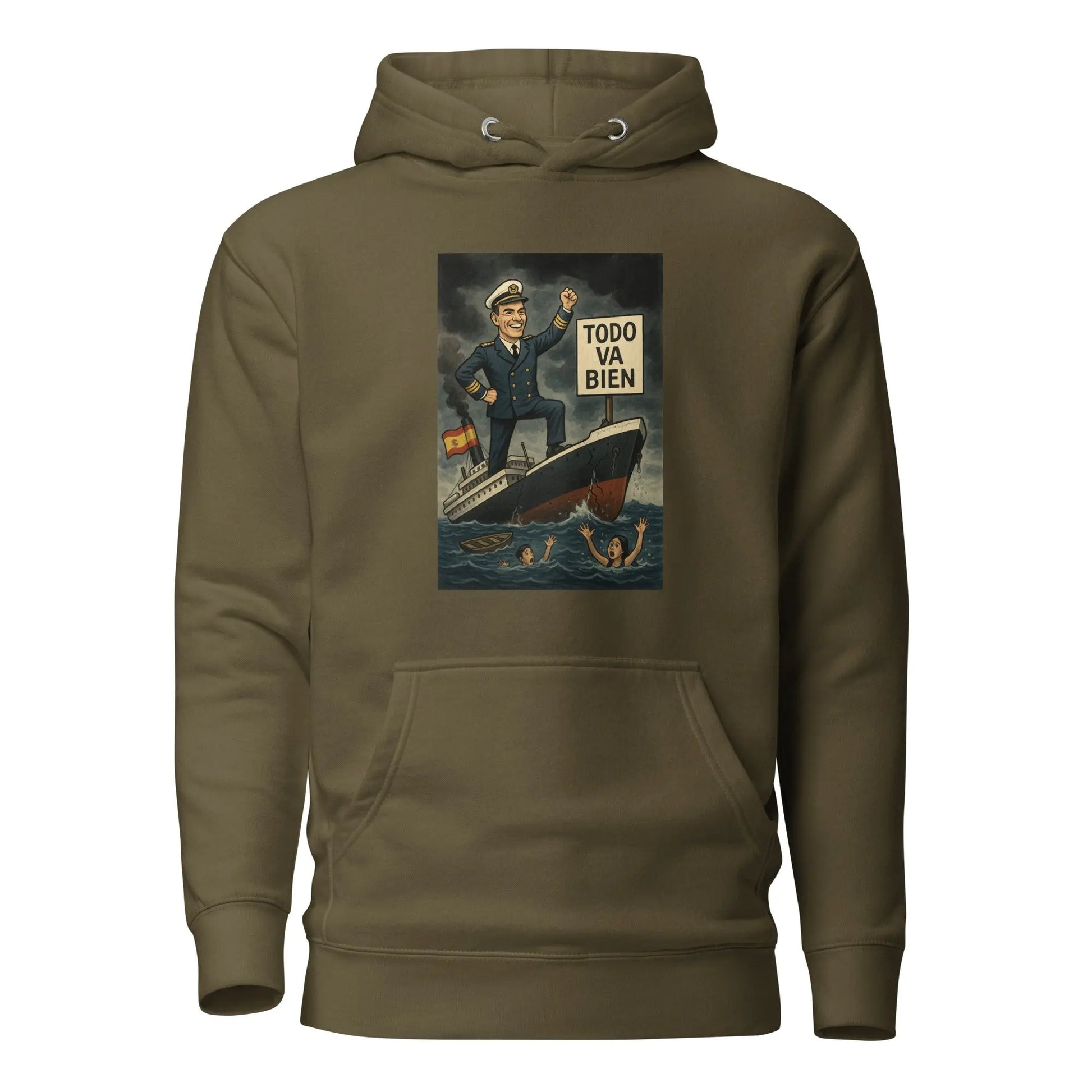 Comprar Sudadera con capucha unisex La Flamenca de Borgoña, Bandera de España, Cruz de Borgoña, Patricia Muñoz, VOX