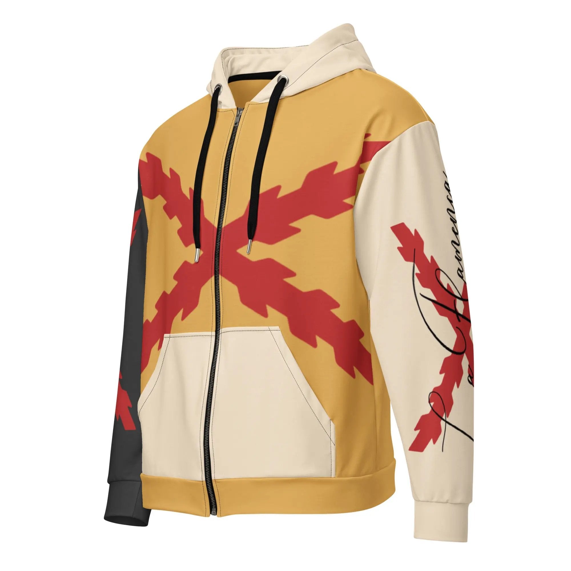 Comprar Sudadera con capucha y cremallera unisex "Ser español es un Honor" La Flamenca de Borgoña Bandera España