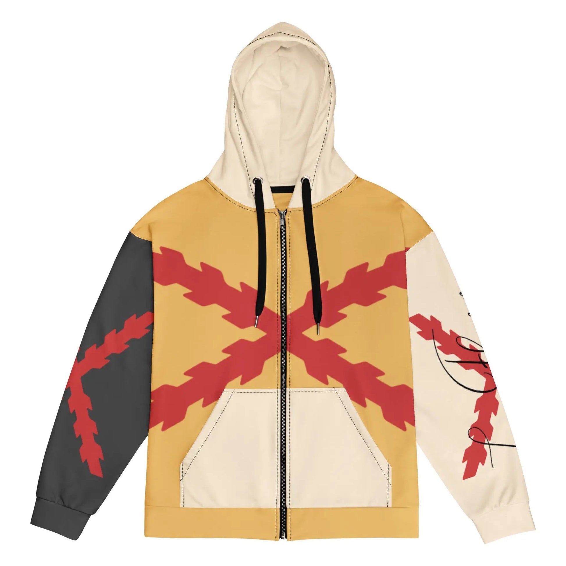 Comprar Sudadera con capucha y cremallera unisex "Ser español es un Honor" La Flamenca de Borgoña Bandera España