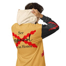 Comprar Sudadera con capucha y cremallera unisex "Ser español es un Honor" La Flamenca de Borgoña Bandera España