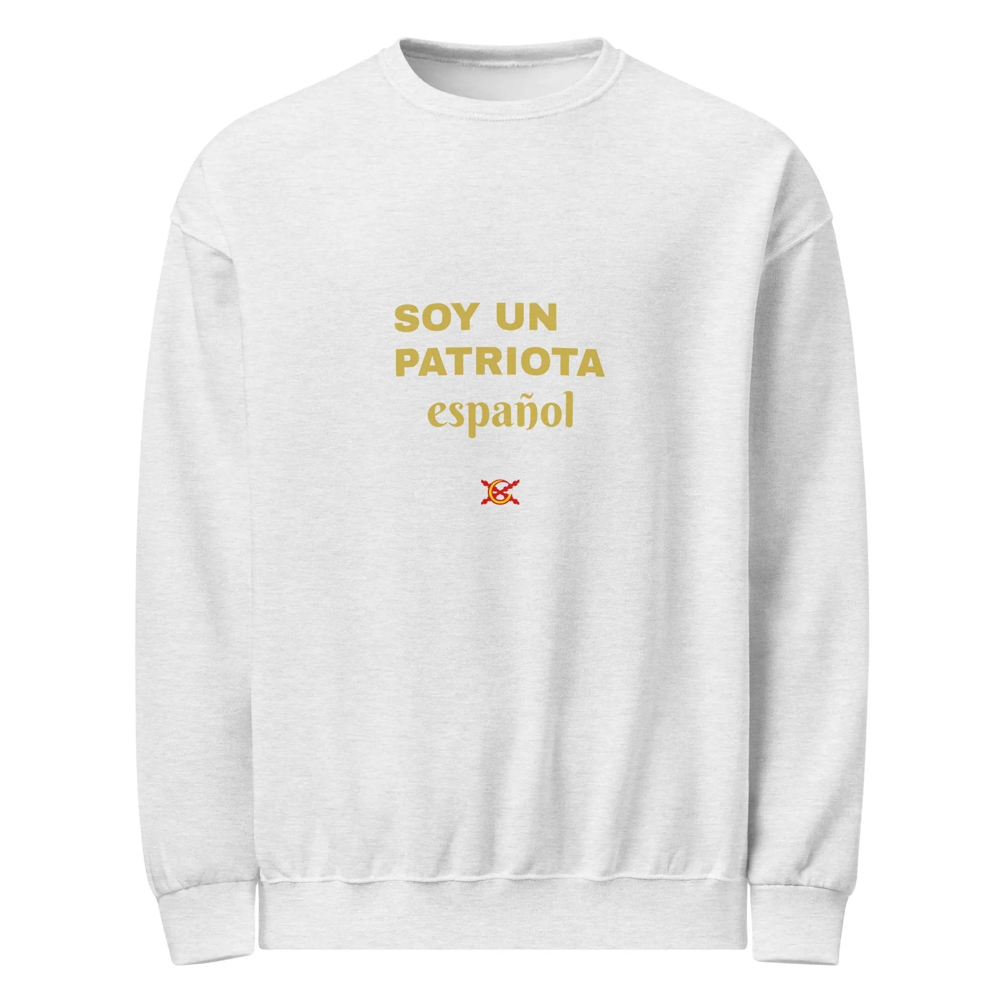 Comprar Sudadera cuello redondo "Soy un patriota español" La Flamenca de Borgoña Bandera España