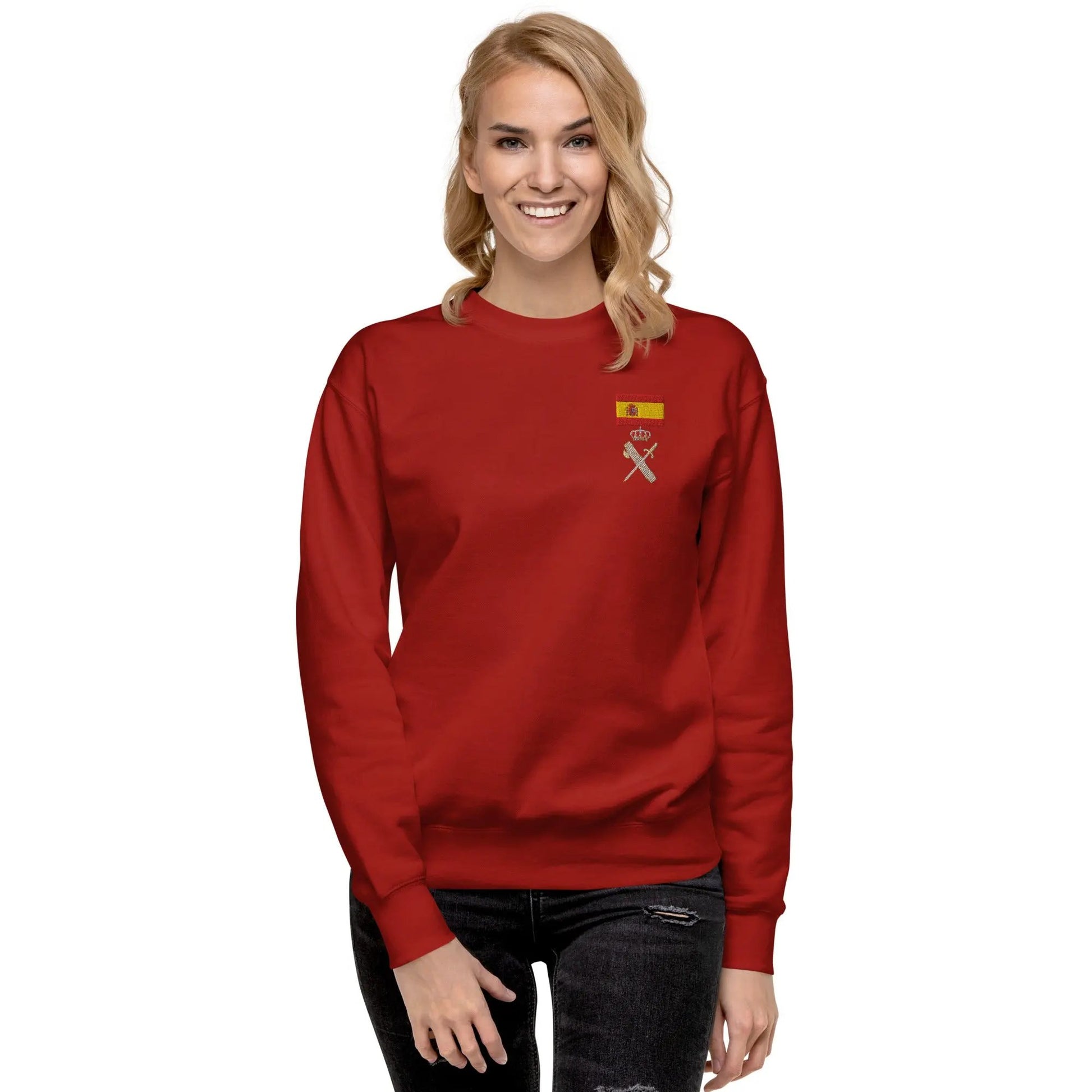 Comprar Sudadera gruesa unisex Guardia Civil La Flamenca de Borgoña Bandera España