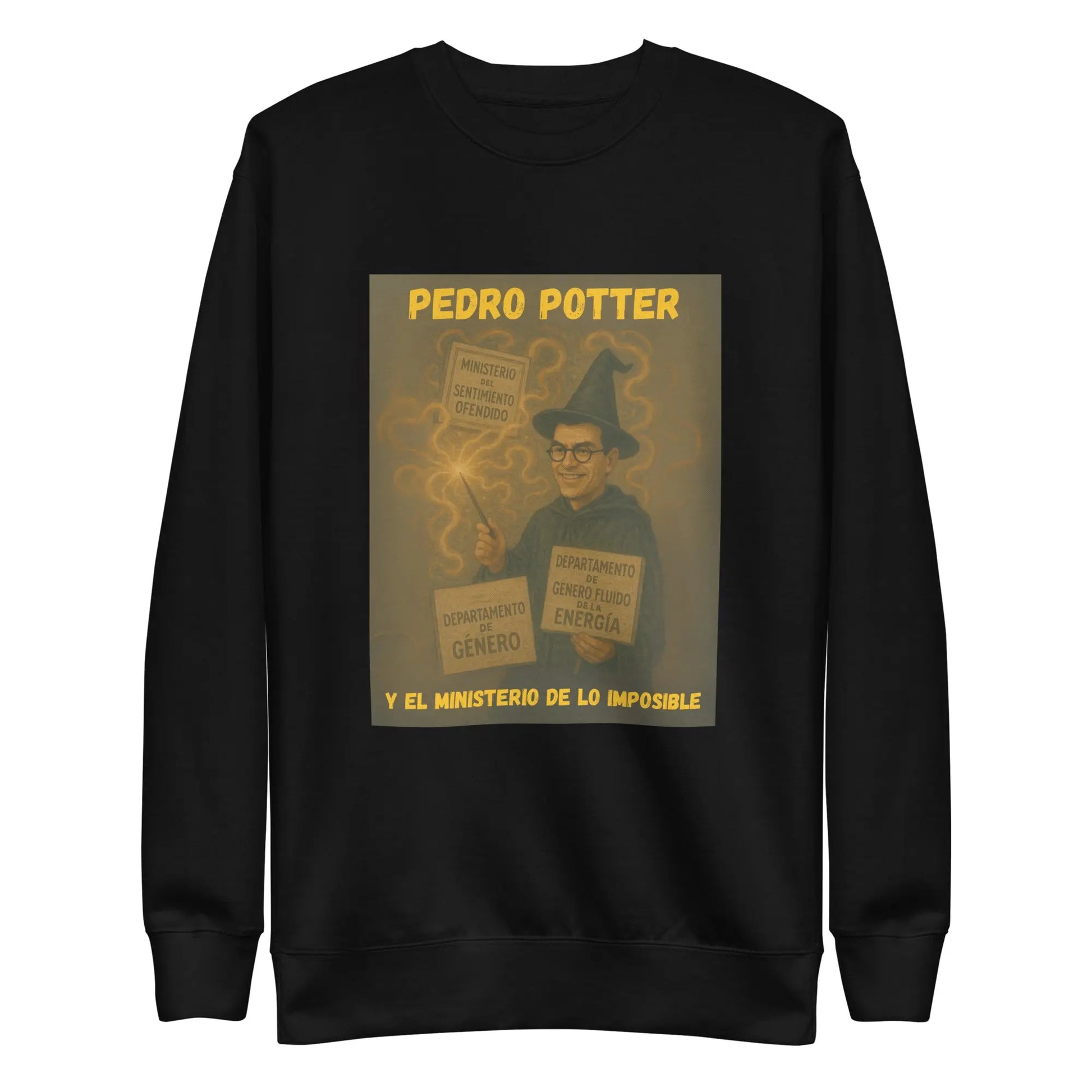 Comprar Sudadera "Pedro Potter y el Ministerio de lo imposible" Bandera España La Flamenca de Borgoña Patricia Muñoz VOX