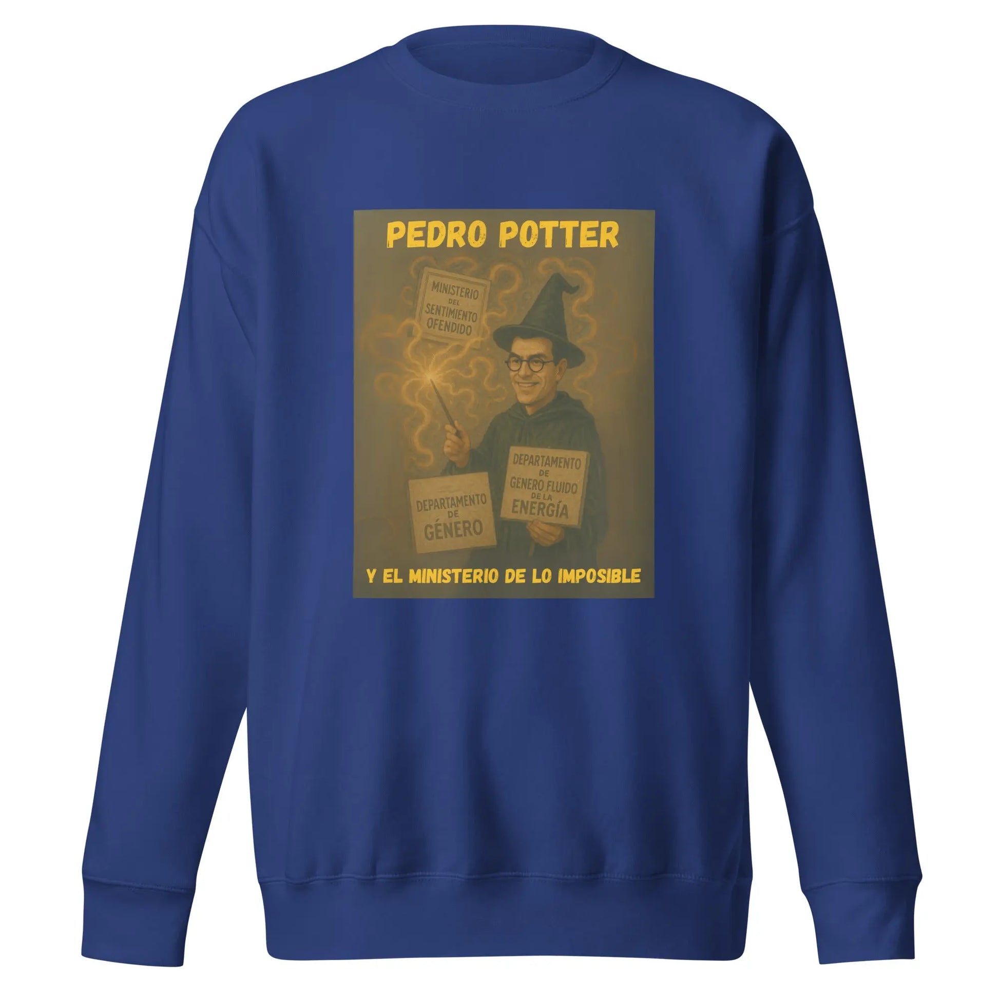Comprar Sudadera "Pedro Potter y el Ministerio de lo imposible" Bandera España La Flamenca de Borgoña Patricia Muñoz VOX
