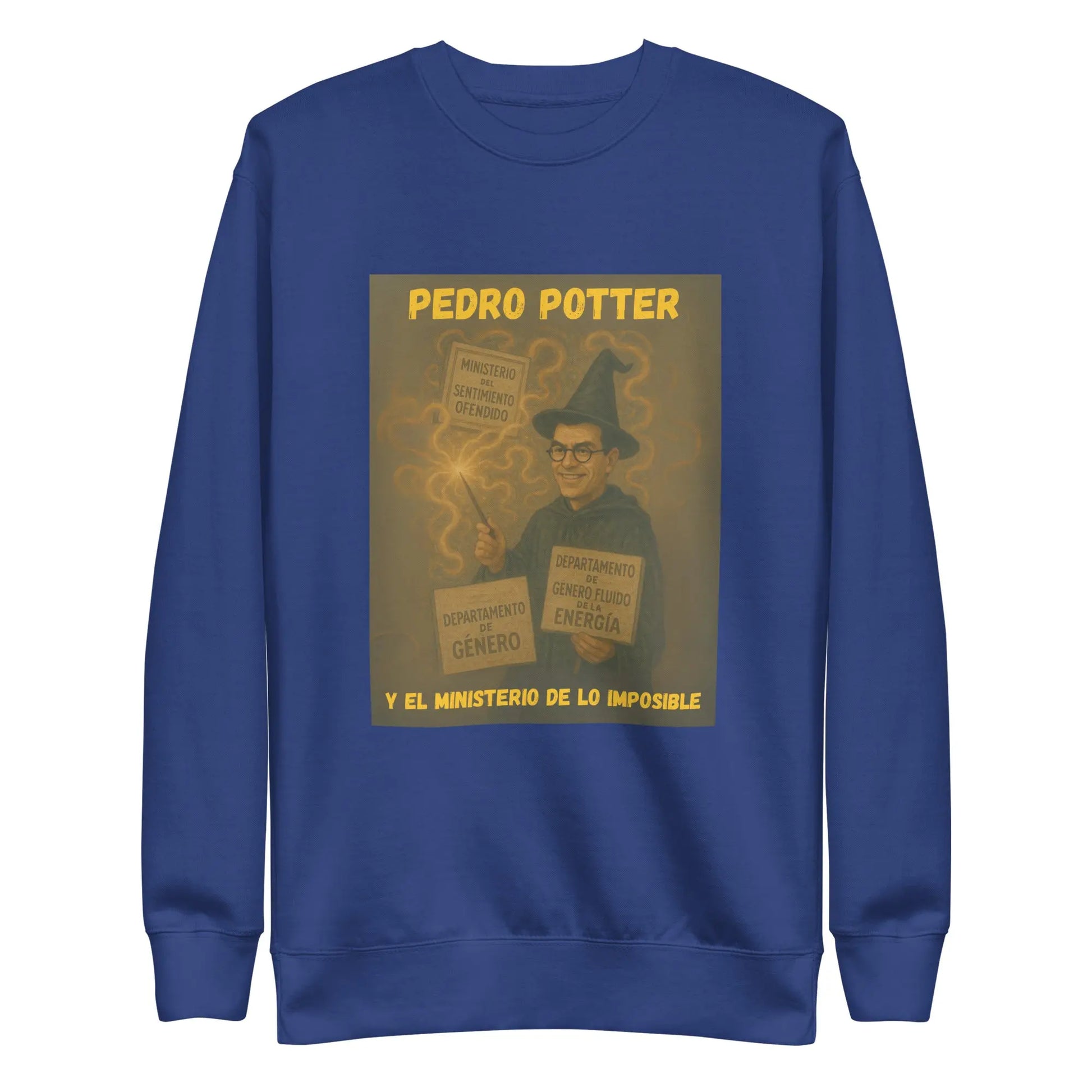 Comprar Sudadera "Pedro Potter y el Ministerio de lo imposible" Bandera España La Flamenca de Borgoña Patricia Muñoz VOX