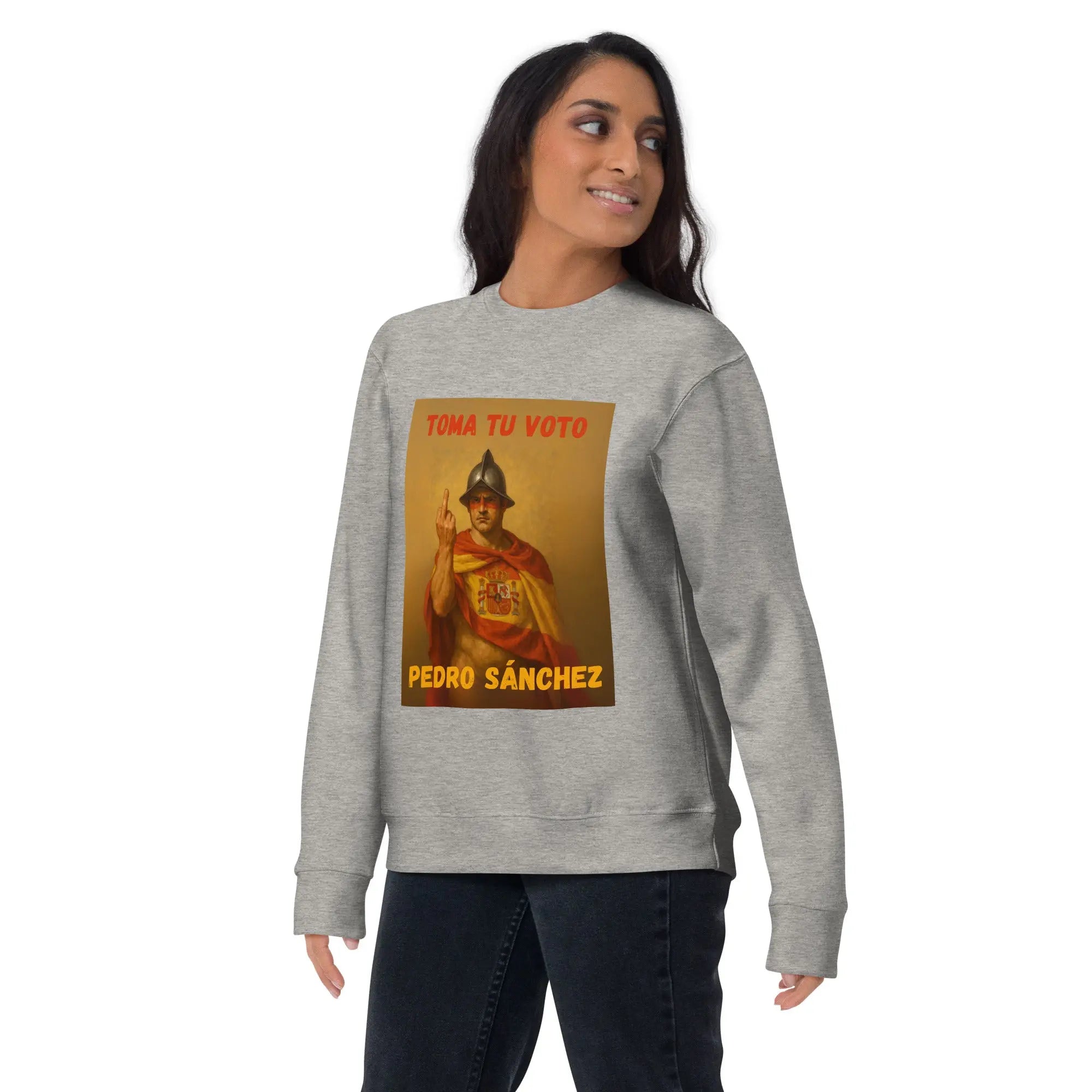 Comprar Sudadera "Toma tu voto Pedro Sánchez" Bandera España La Flamenca de Borgoña Patricia Muñoz VOX