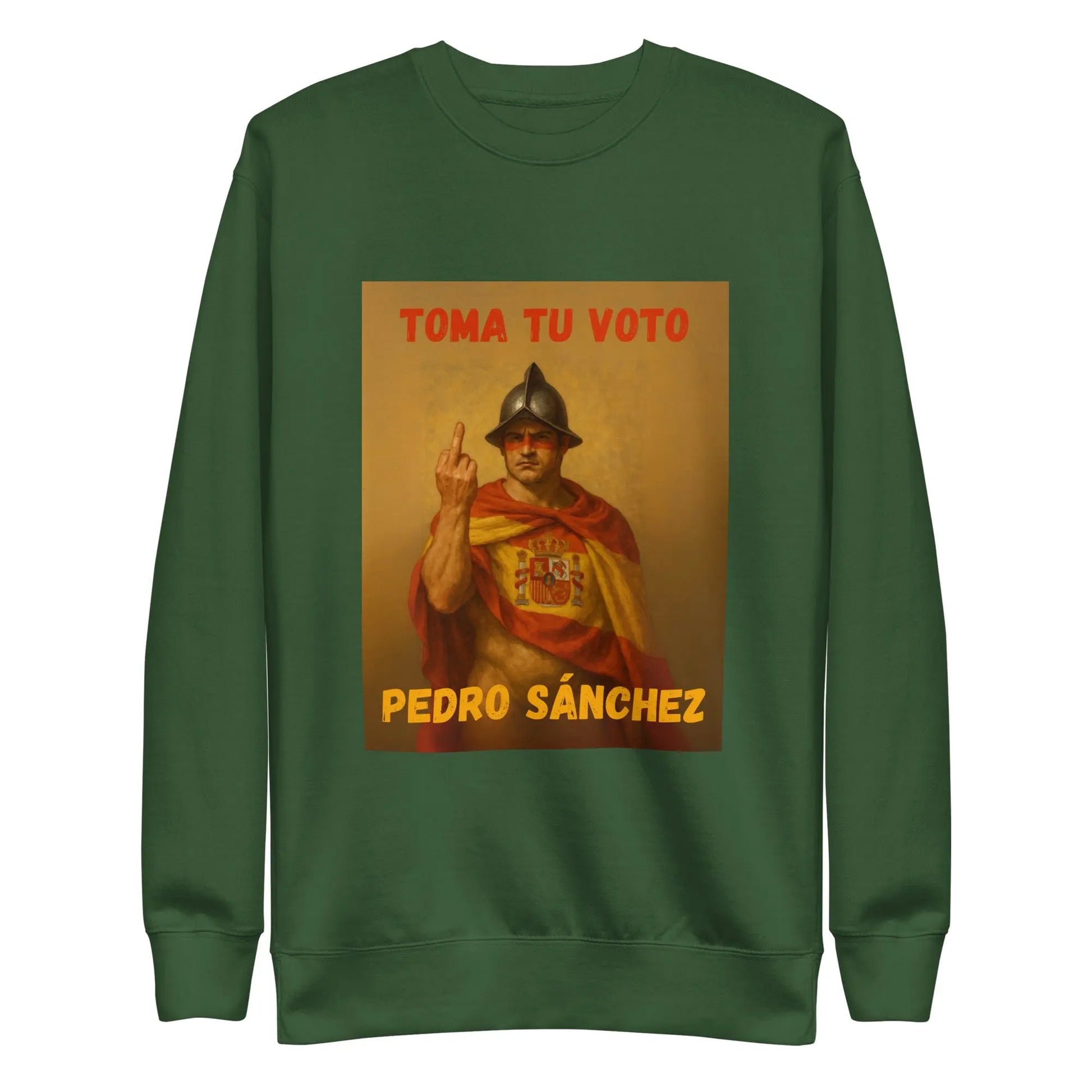 Comprar Sudadera "Toma tu voto Pedro Sánchez" Bandera España La Flamenca de Borgoña Patricia Muñoz VOX