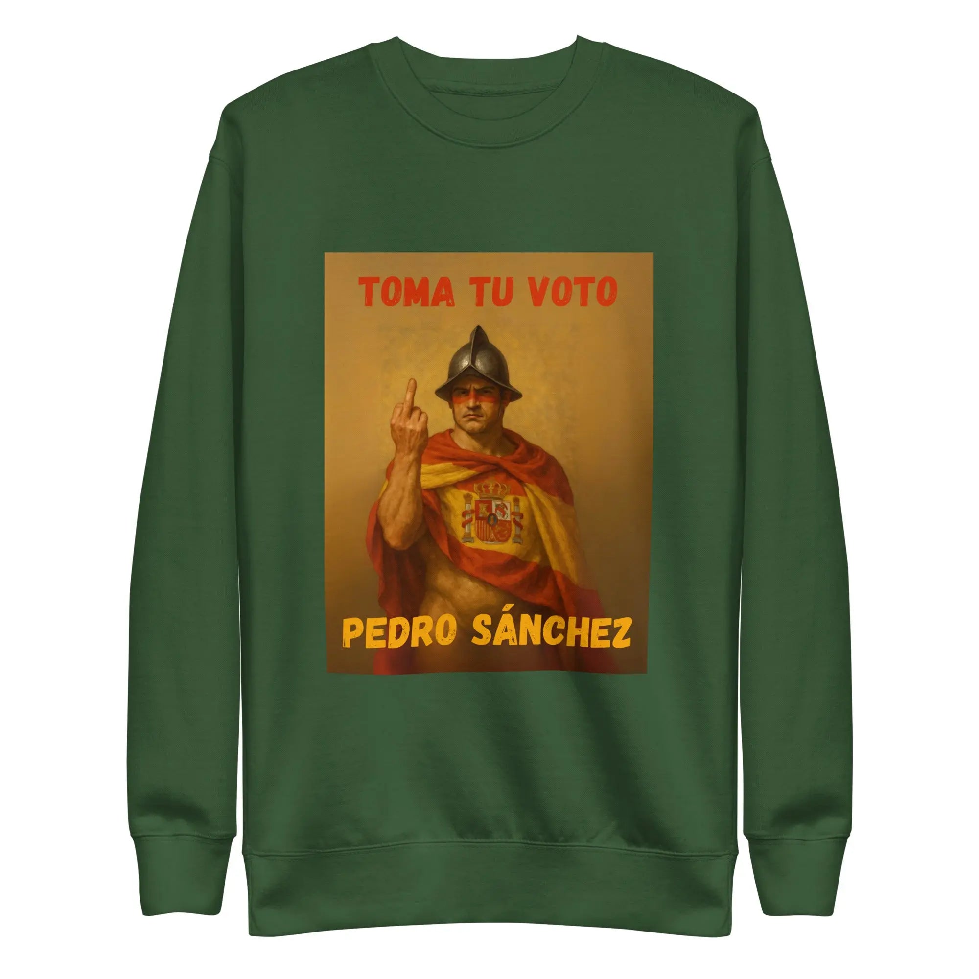 Comprar Sudadera "Toma tu voto Pedro Sánchez" Bandera España La Flamenca de Borgoña Patricia Muñoz VOX