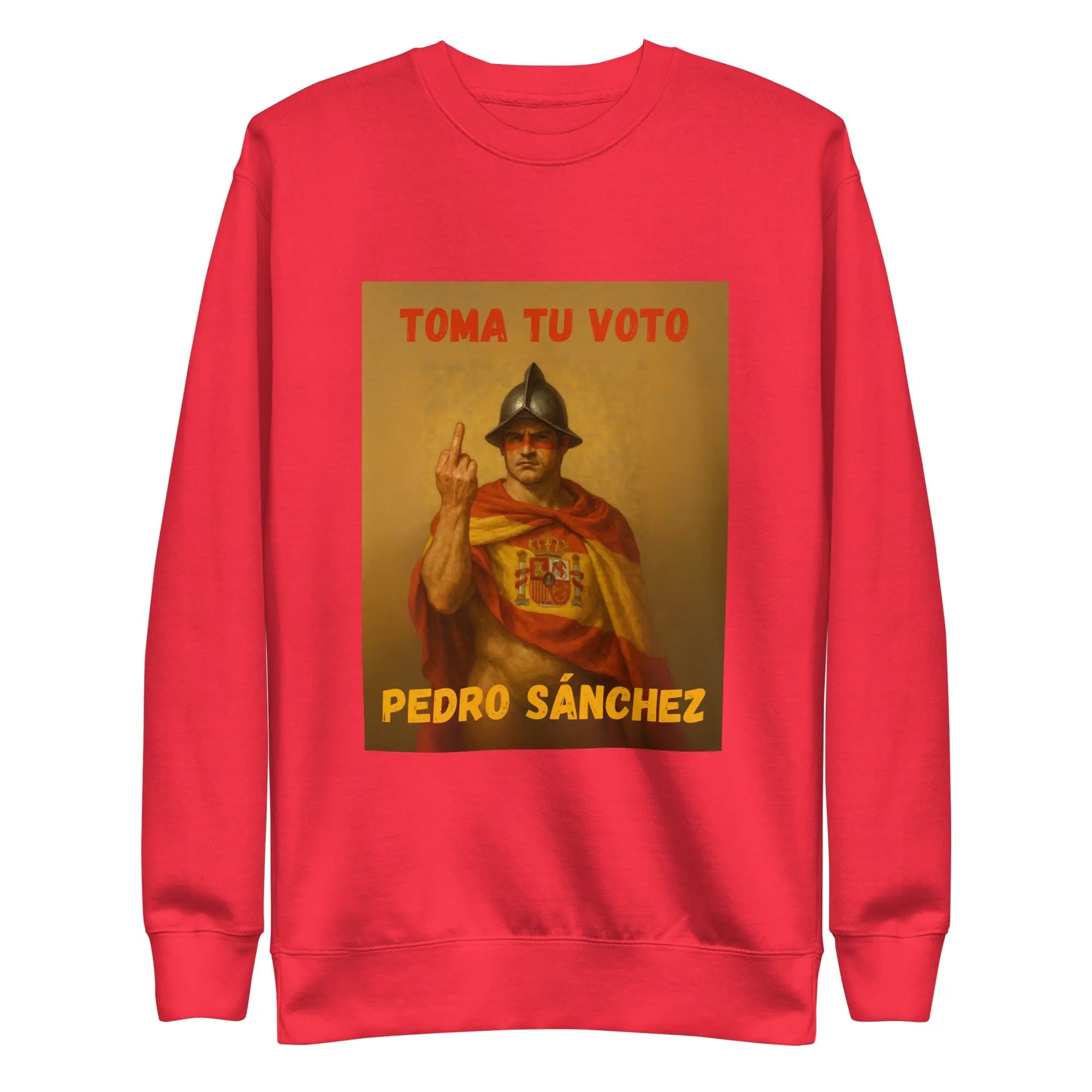 Comprar Sudadera "Toma tu voto Pedro Sánchez" Bandera España La Flamenca de Borgoña Patricia Muñoz VOX