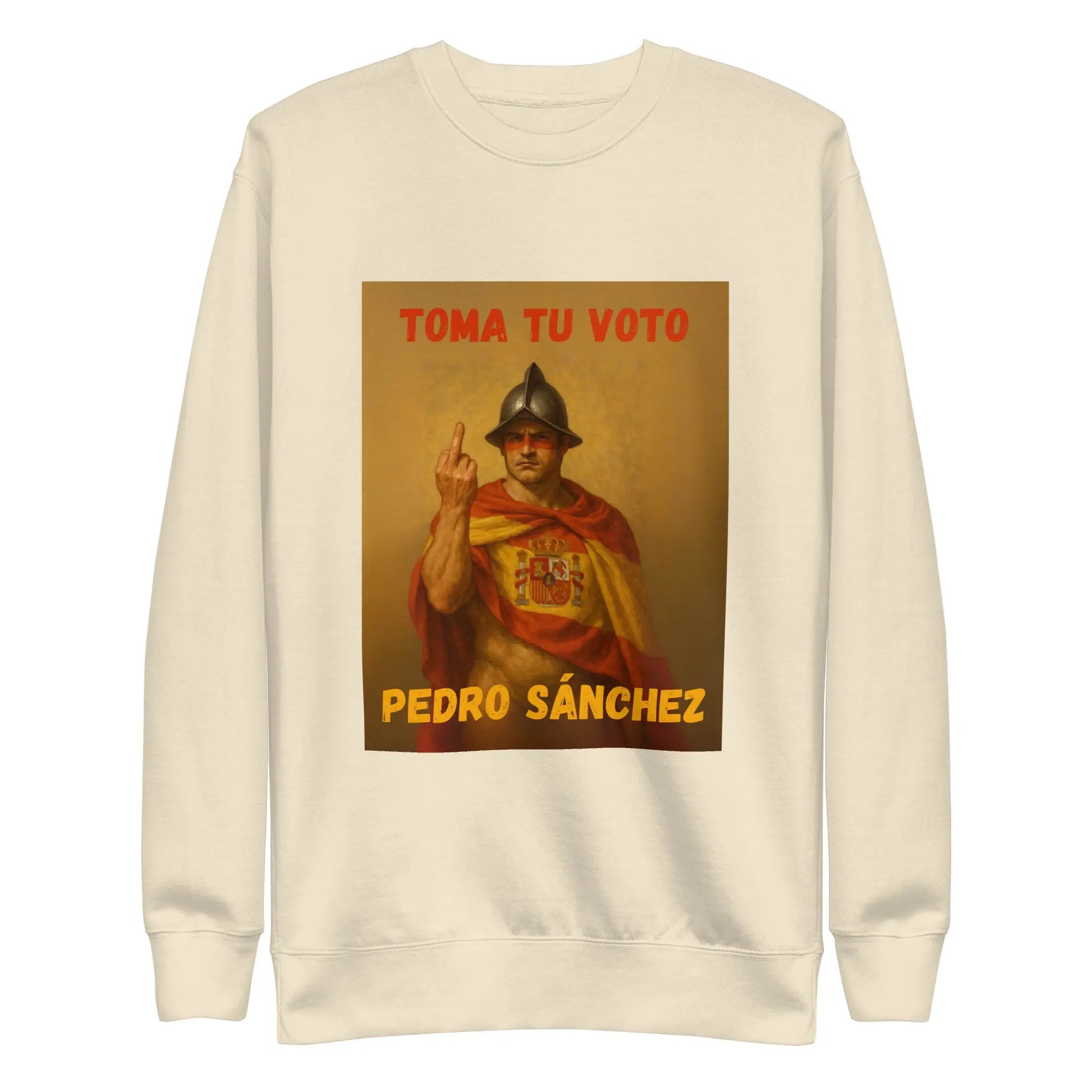Comprar Sudadera "Toma tu voto Pedro Sánchez" Bandera España La Flamenca de Borgoña Patricia Muñoz VOX
